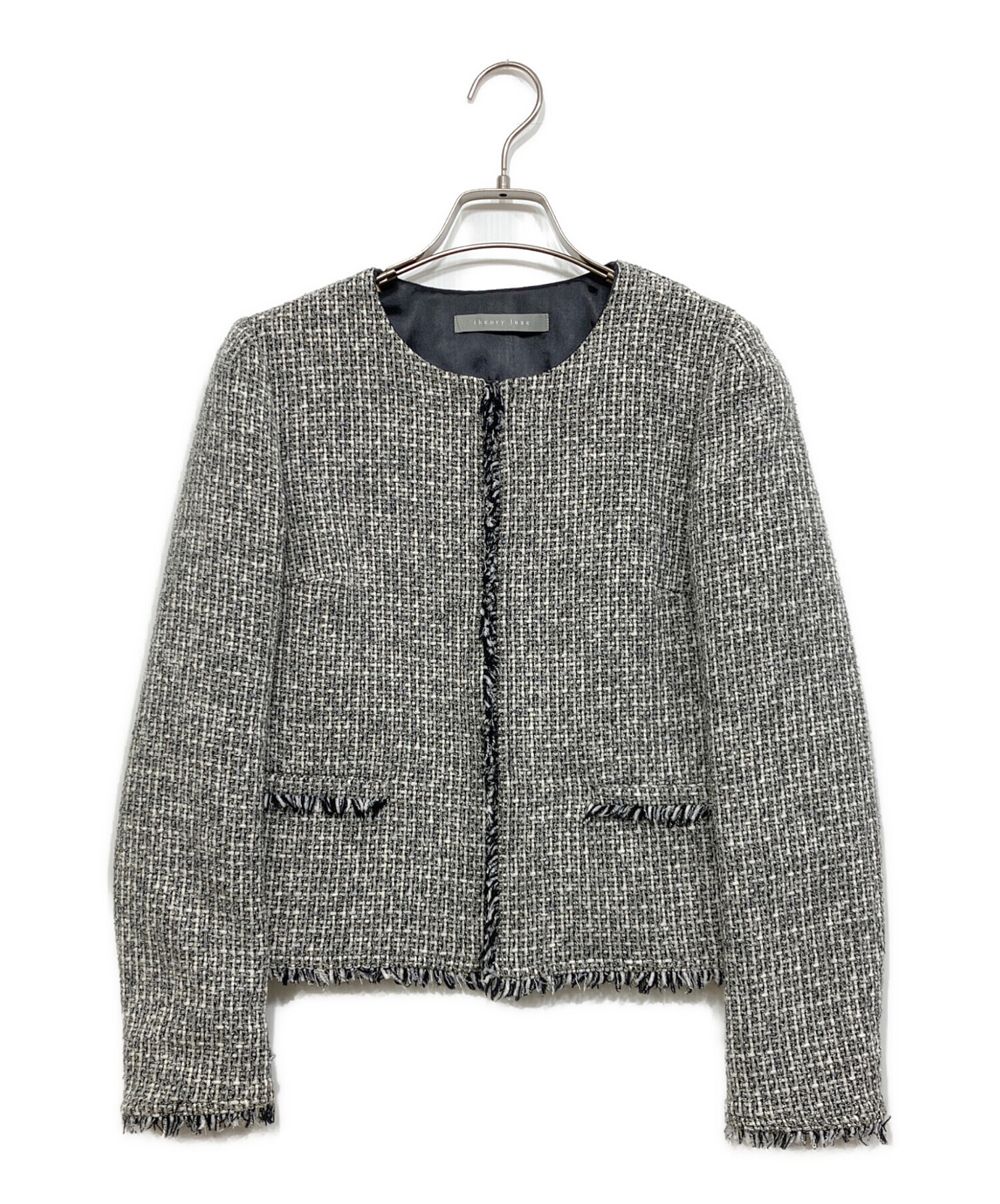 中古・古着通販】theory luxe (セオリーリュクス) ノーカラーツイード