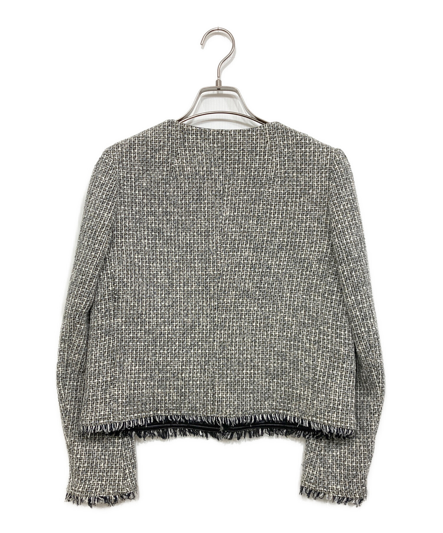 中古・古着通販】theory luxe (セオリーリュクス) ノーカラーツイード