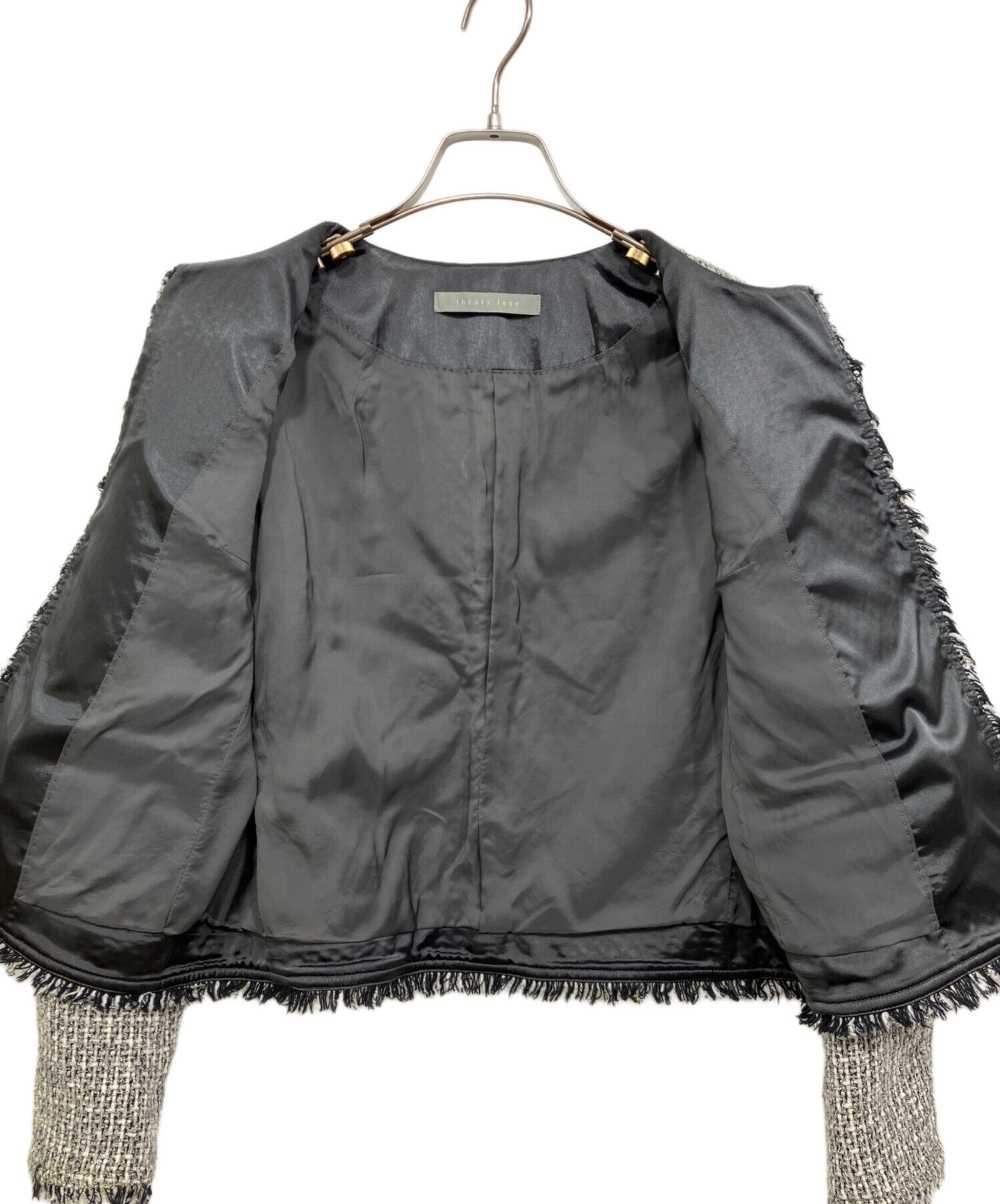 中古・古着通販】theory luxe (セオリーリュクス) ノーカラーツイード