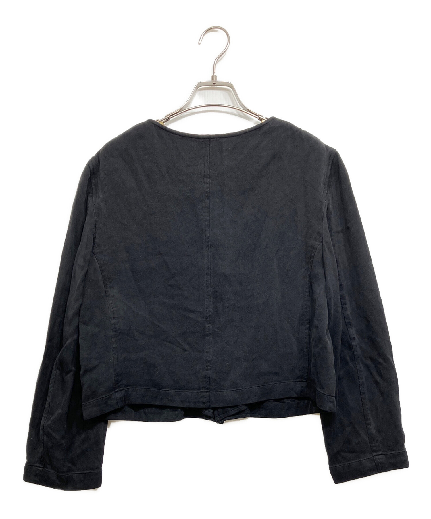 tricot COMME des GARÇONS ノーカラージャケット Lサイズ 中古・古着通販】tricot COMME des GARCONS (トリココムデギャルソン