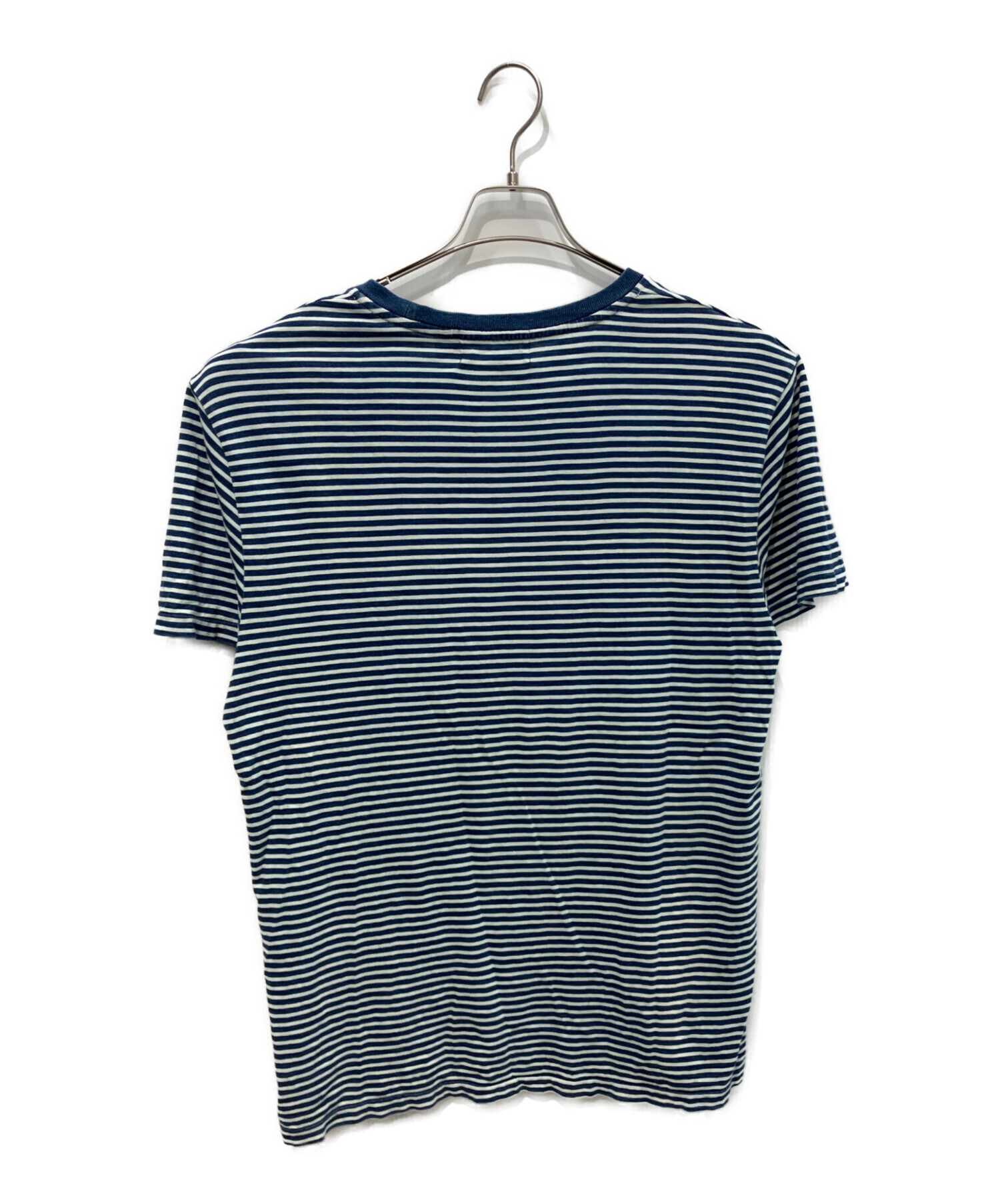 中古・古着通販】RRL (ダブルアールエル) ボーダーTシャツ インディゴ 