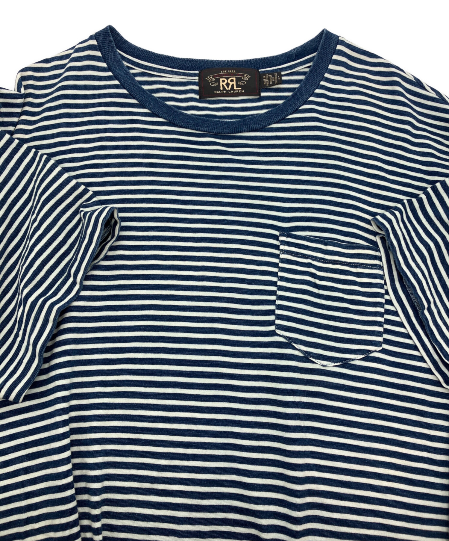 中古・古着通販】RRL (ダブルアールエル) ボーダーTシャツ インディゴ 