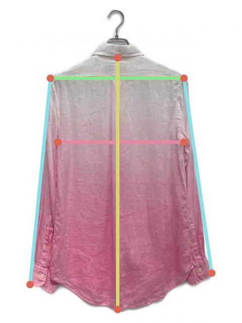 ✨希少✨ラルフローレン リネン　長袖シャツ ブラウス　グラデーション ピンク 中古・古着通販】RALPH LAUREN (ラルフローレン) グラデーションシャツ