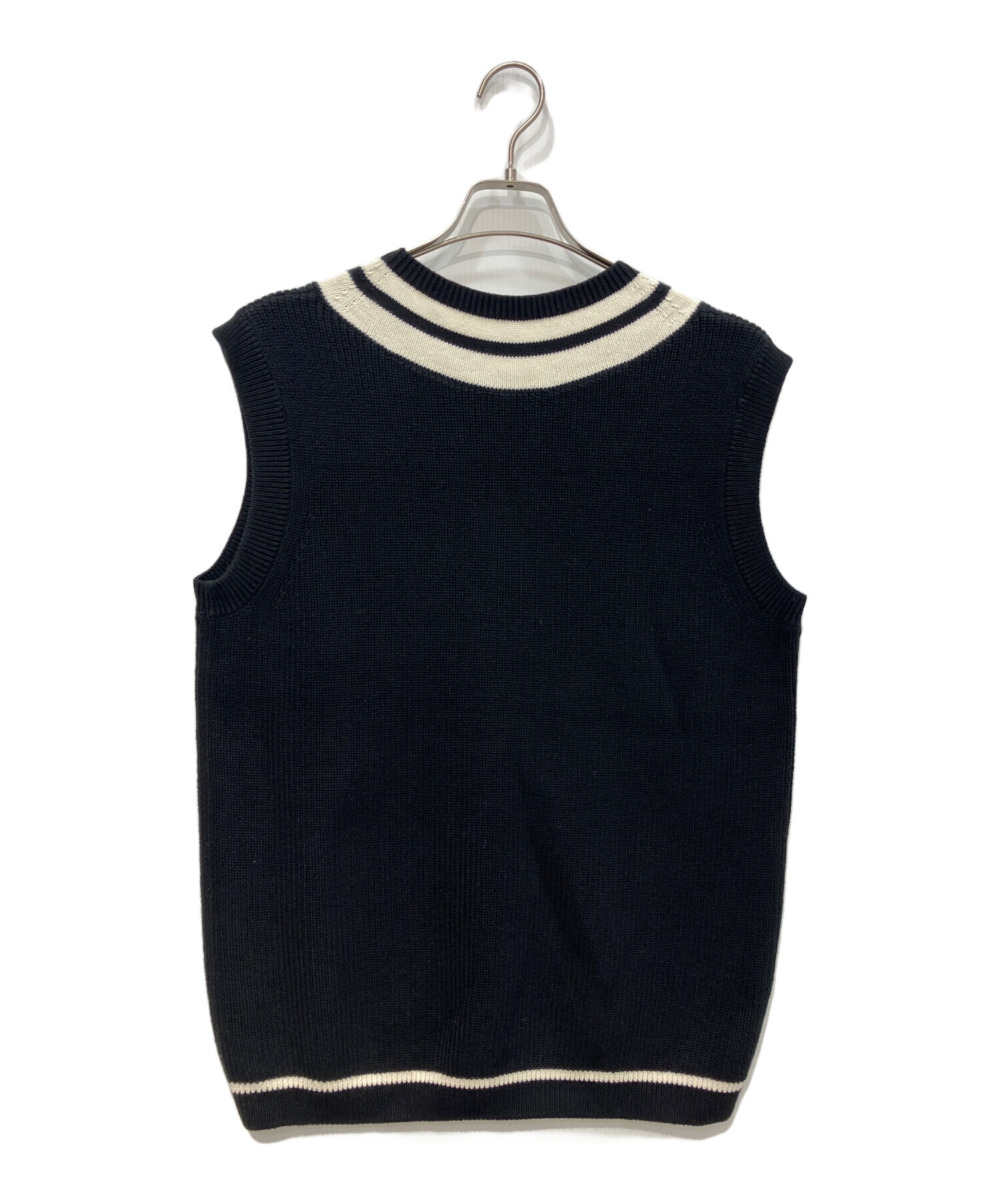 中古・古着通販】FRED PERRY (フレッドペリー) Striped Trim V-Neck
