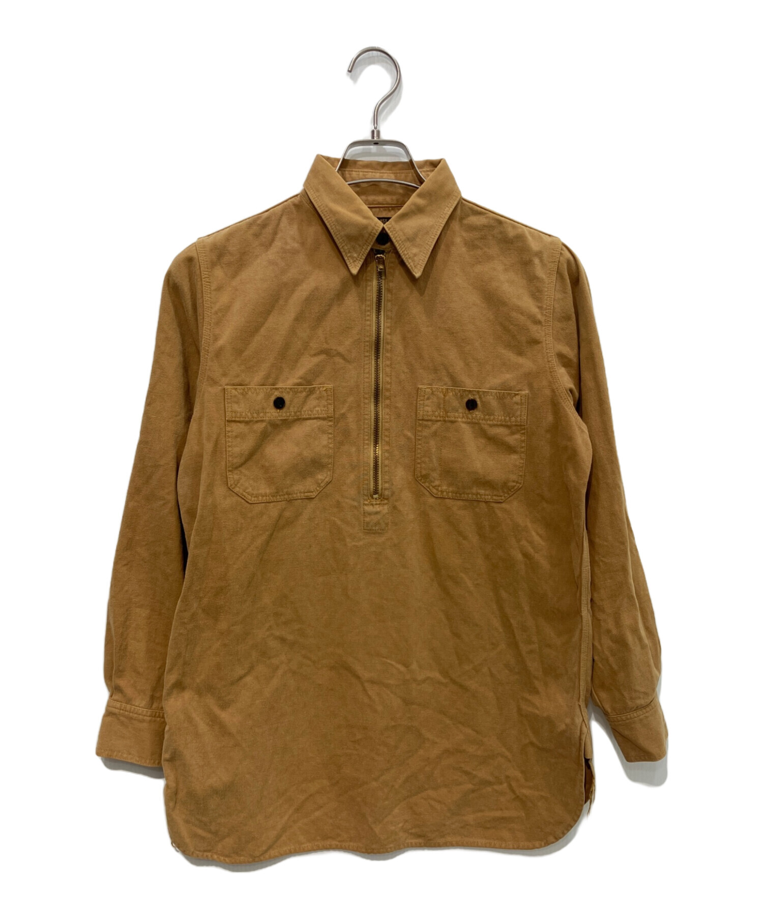 ATLAST & CO アットラスト カジュアルシャツ M 黄 【古着】【中古】【送料無料】 中古・古着通販】ATLAST & CO (アットラスト) ハーフジップシャツ