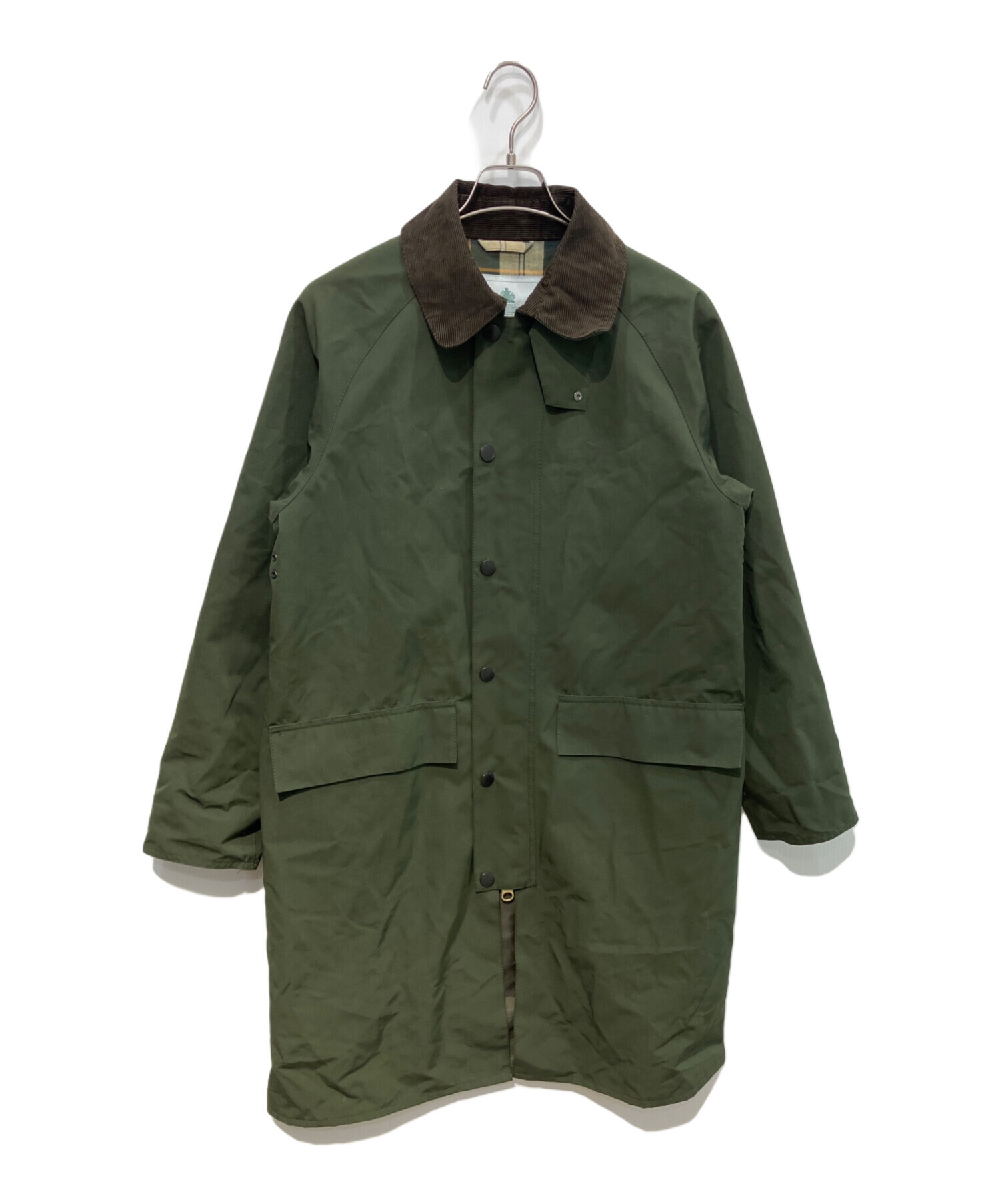 Barbour バブアー NEW BURGHLEY キルティング 38 中古・古着通販】Barbour (バブアー) NEW BURGHLEY JACKET カーキ