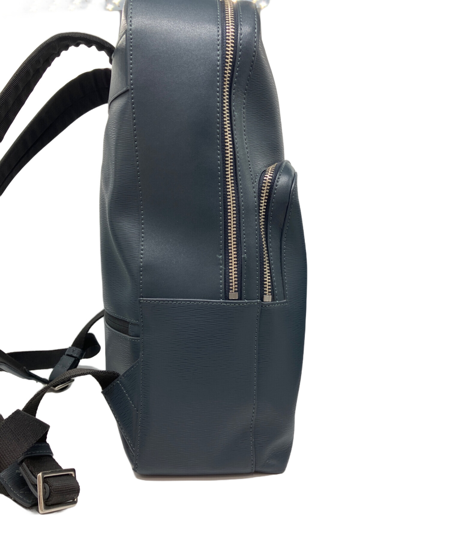 Paul Smithタックドレザーリュクス / 873936 G092 中古・古着通販】Paul Smith (ポールスミス) レザーリュック ネイビー