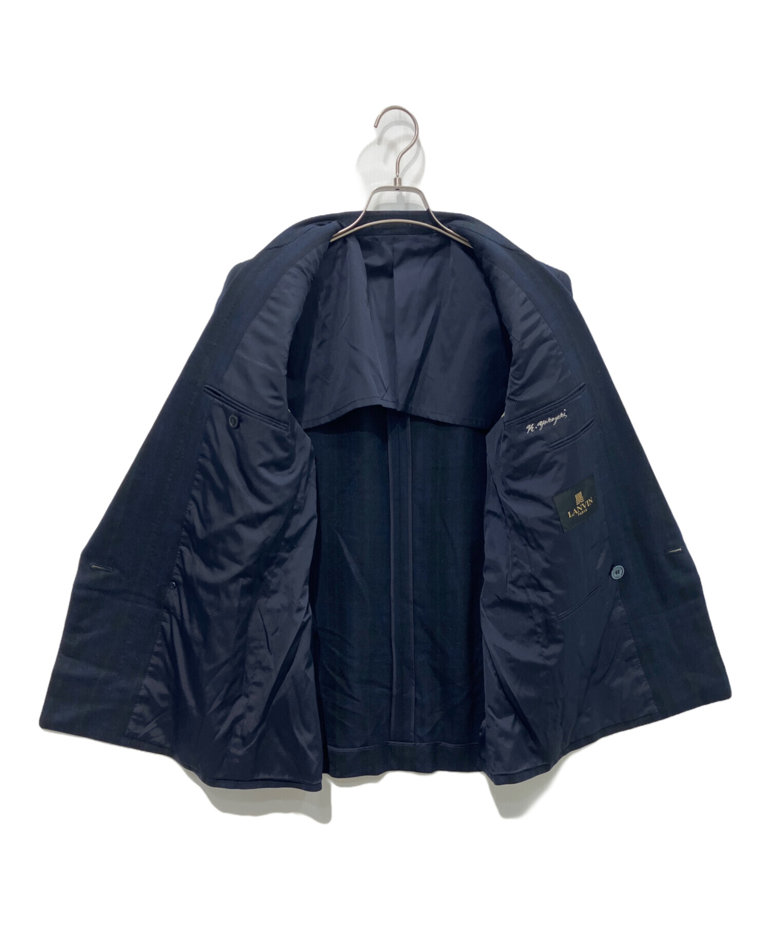 中古・古着通販】LANVIN (ランバン) ダブルジャケット ネイビー サイズ
