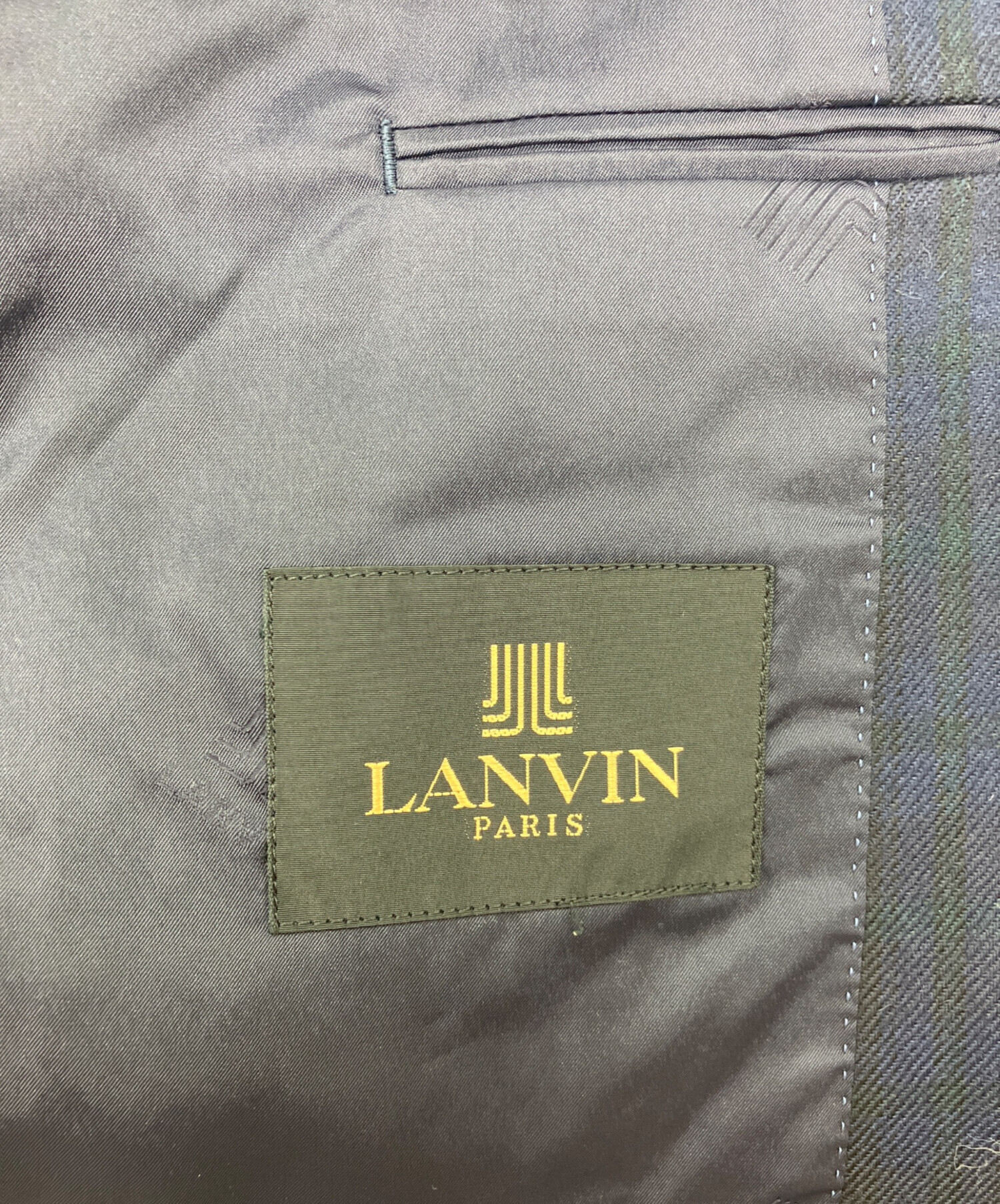 中古・古着通販】LANVIN (ランバン) ダブルジャケット ネイビー サイズ