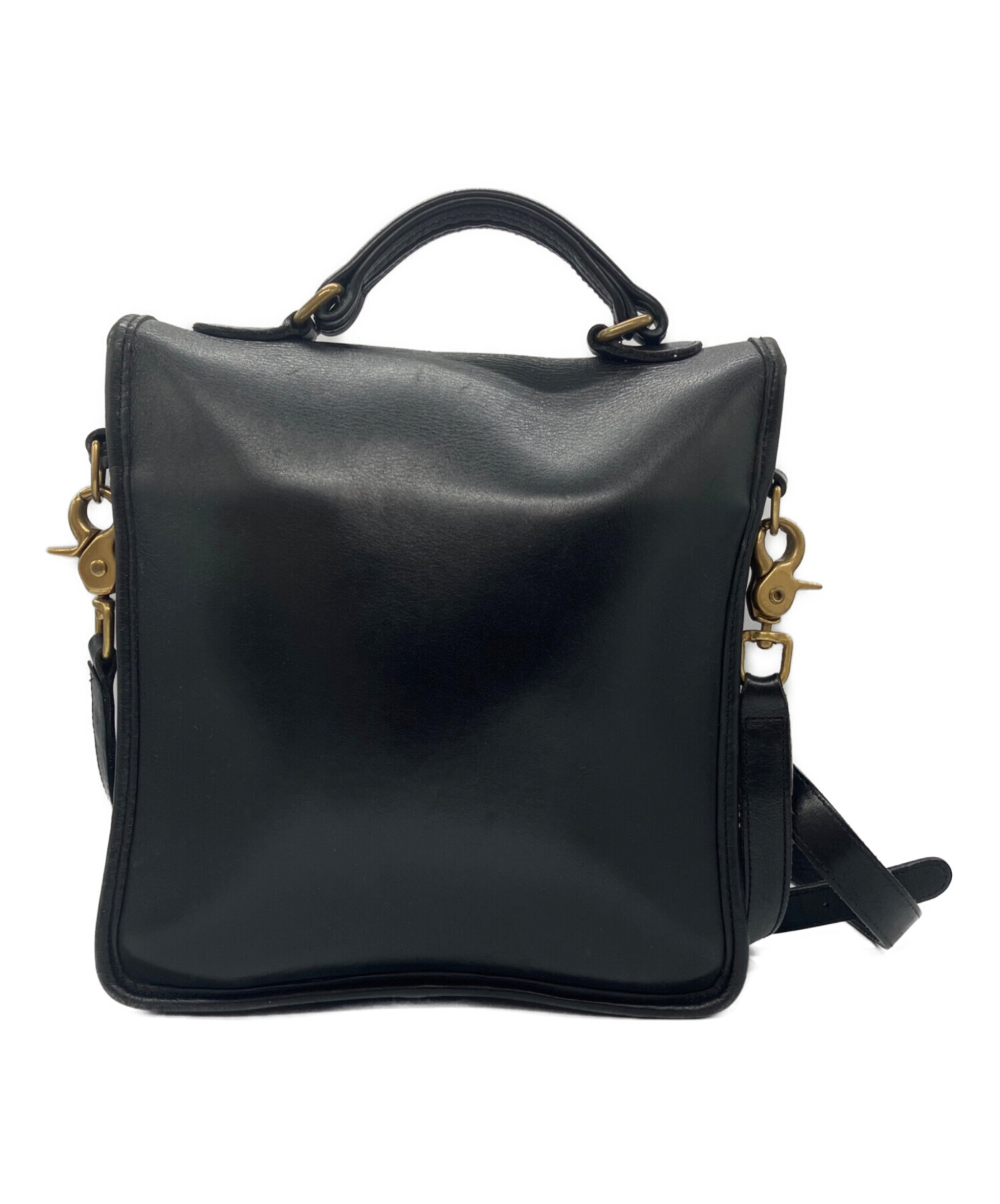 【早い者勝ち】OLD COACH レザーショルダーバッグ ブラック #5130 中古・古着通販】COACH (コーチ) ターンロックショルダーバッグ OLD