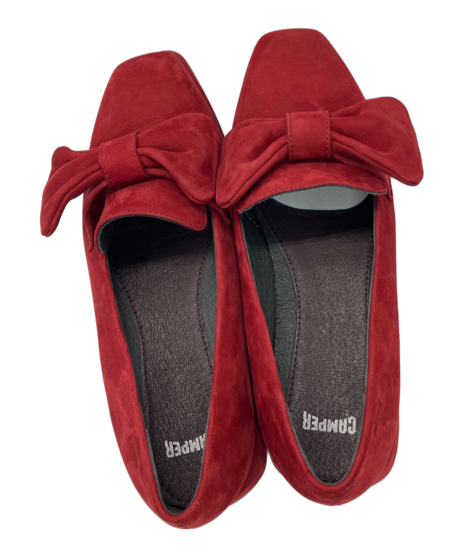 中古・古着通販】CAMPER (カンペール) リボンフラットシューズ レッド 