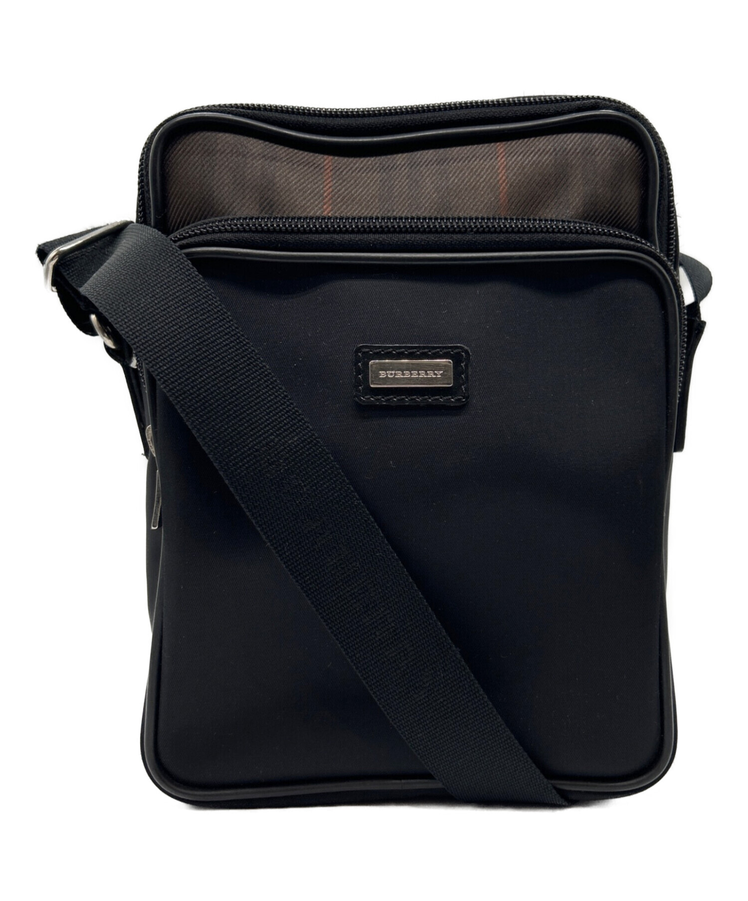 BURBERRY ボディバッグ 黒 ナイロンkuu 中古・古着通販】BURBERRY (バーバリー) ナイロンショルダーバッグ T