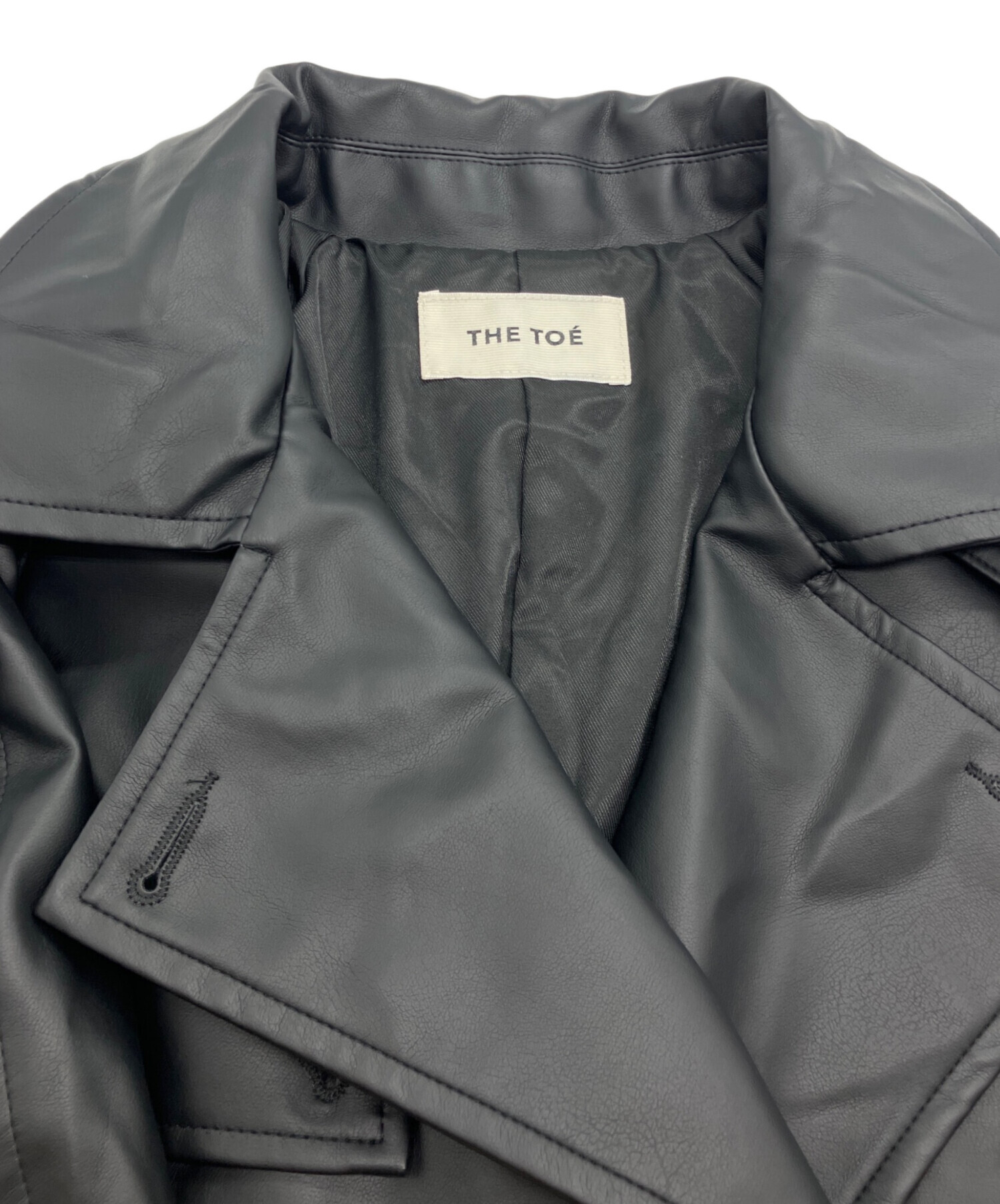 中古・古着通販】THE TOE (ザ・トゥー) フェイクレザートレンチコート