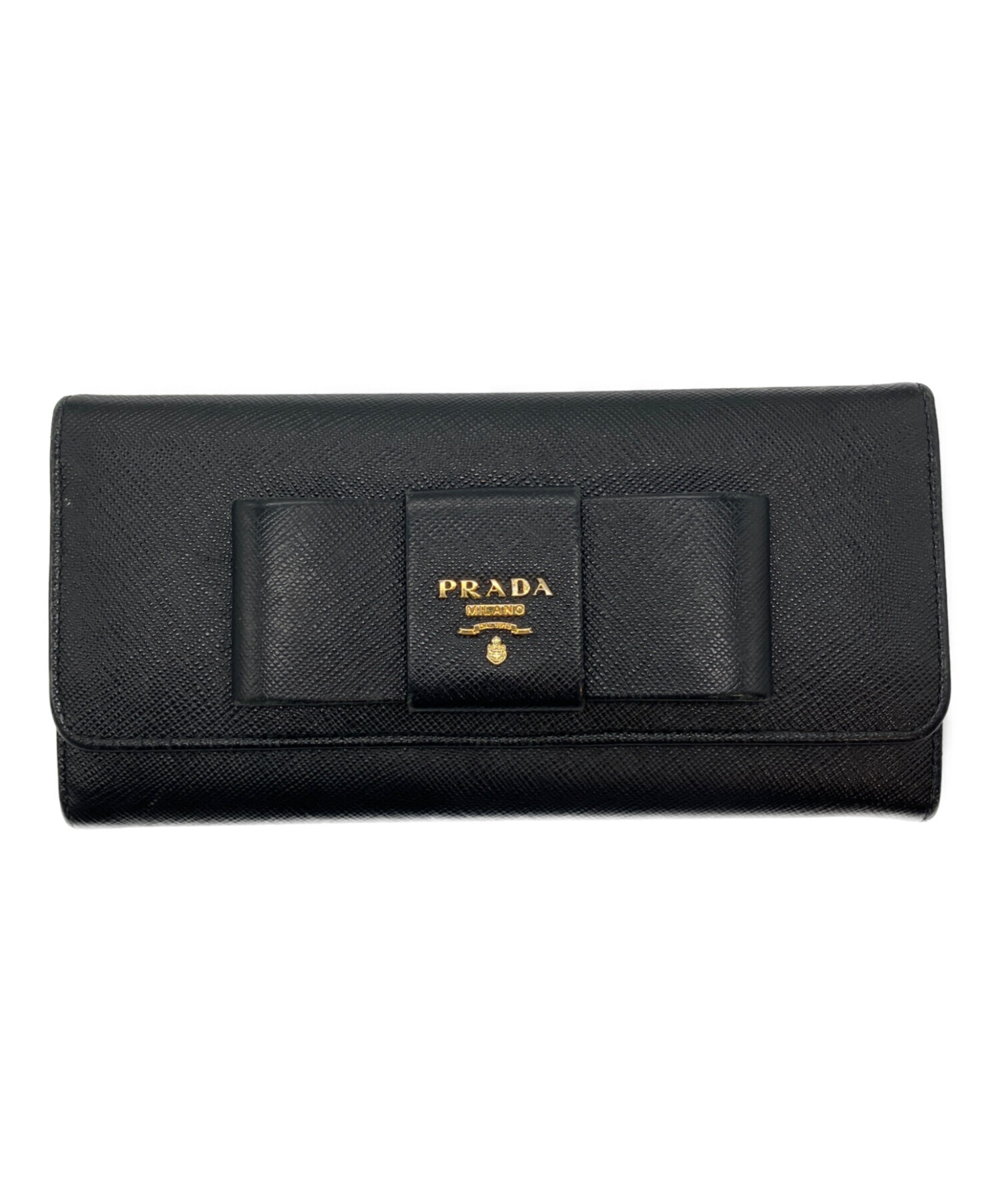 中古・古着通販】PRADA (プラダ) リボンモチーフロングウォレット