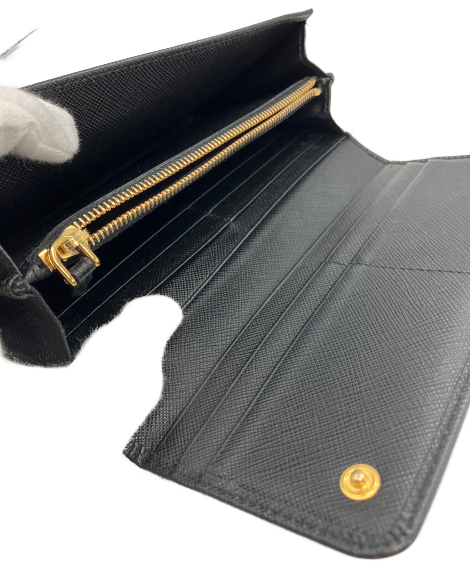 中古・古着通販】PRADA (プラダ) リボンモチーフロングウォレット