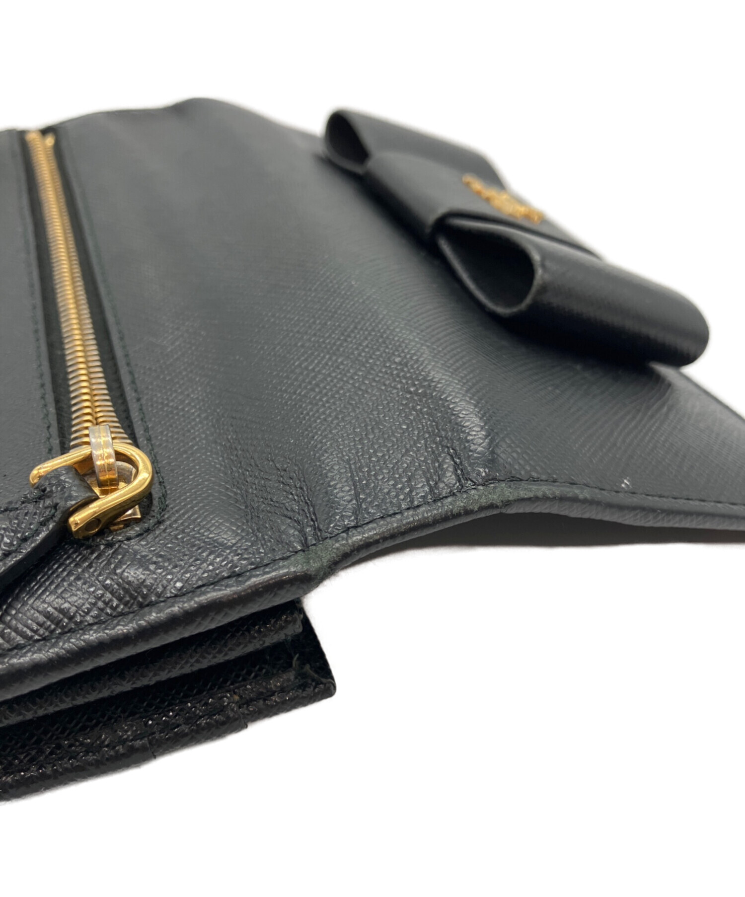 中古・古着通販】PRADA (プラダ) リボンモチーフロングウォレット
