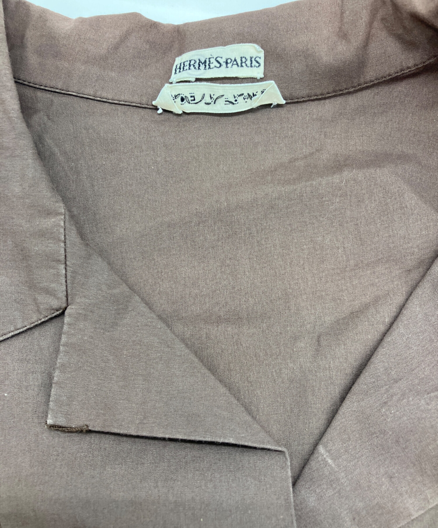 中古・古着通販】HERMES (エルメス) シェルボタンオープンカラーシャツ