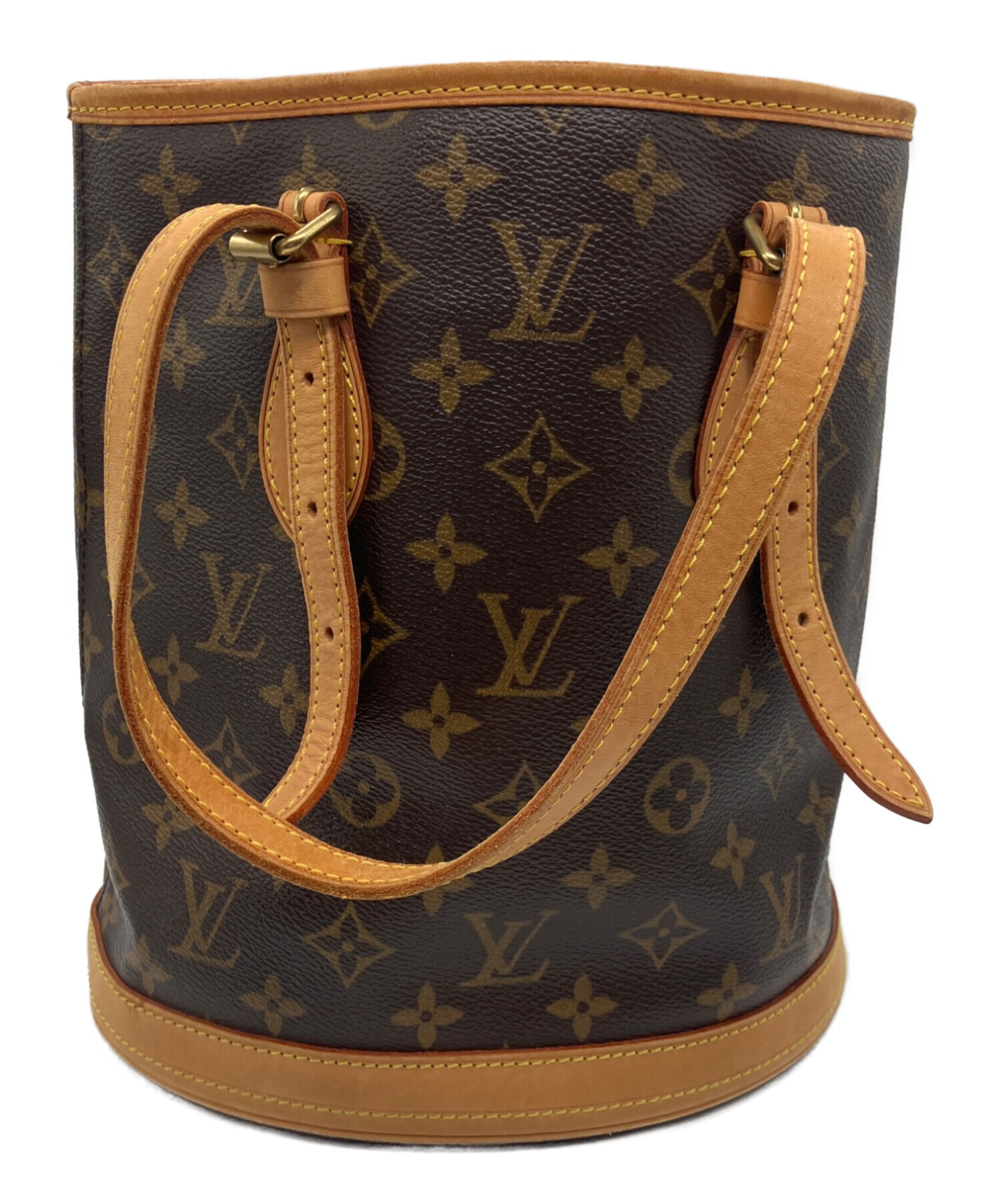 LOUIS VUITTON ルイヴィトン T42238 USAバケットPM モノグラム レザー ショルダーバッグ ブラウン レディース 中古・古着通販】LOUIS VUITTON (ルイ ヴィトン) バケットPM