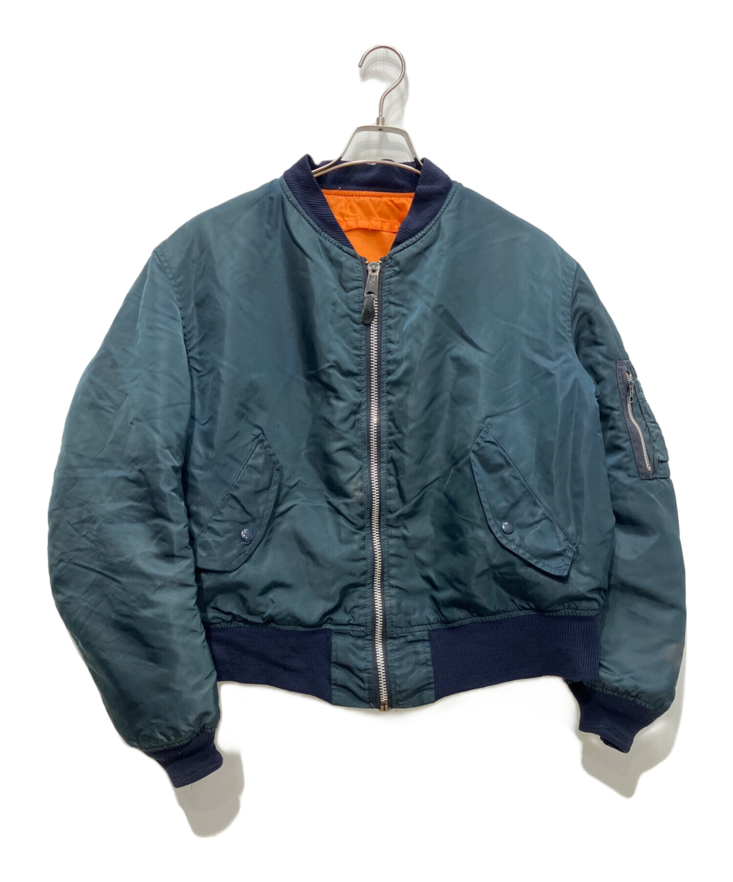 中古・古着通販】ALPHA (アルファ) MA-1ジャケット ネイビー サイズ:L