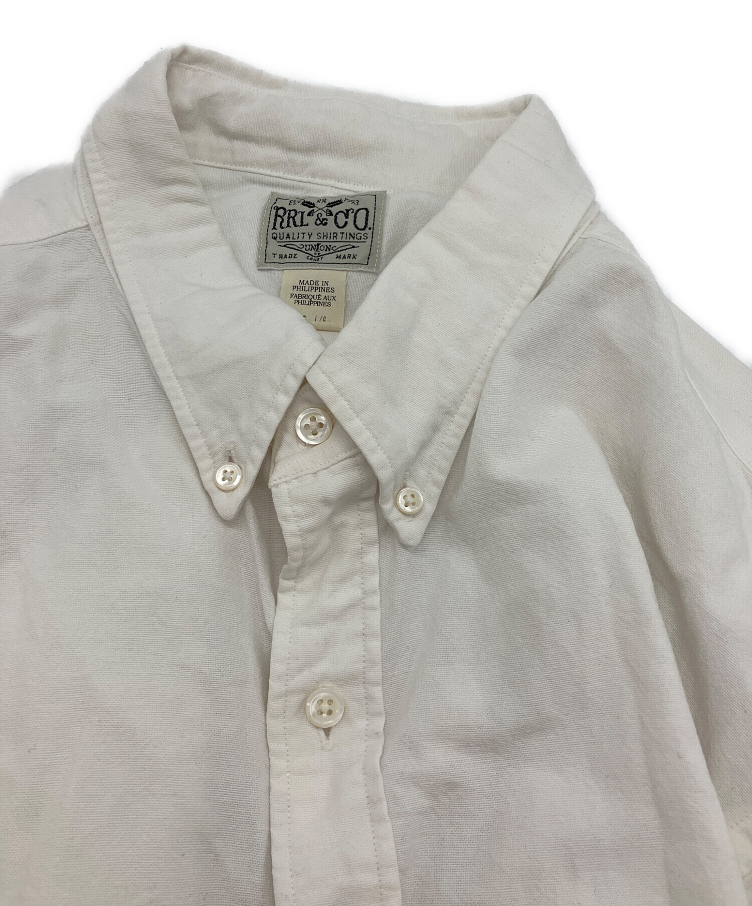 中古・古着通販】RRL (ダブルアールエル) ボタンダウンシャツ ホワイト