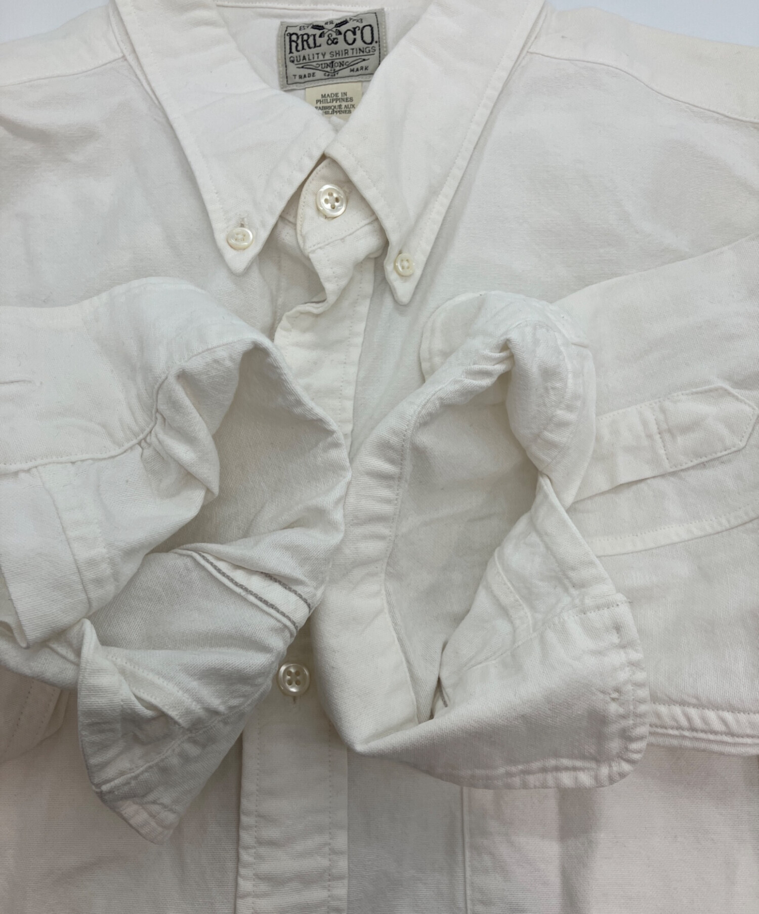 中古・古着通販】RRL (ダブルアールエル) ボタンダウンシャツ ホワイト