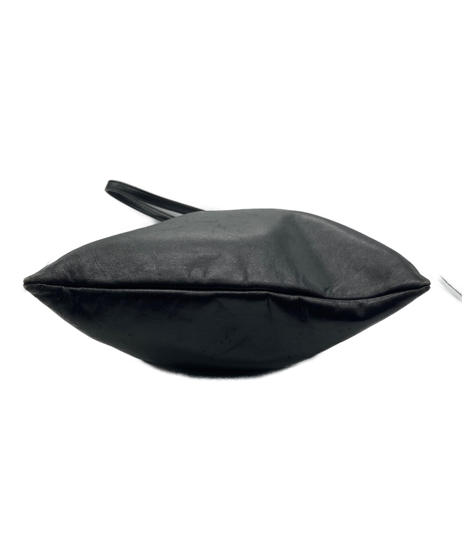 中古・古着通販】LOEWE (ロエベ) レザーショルダーバッグ ブラック