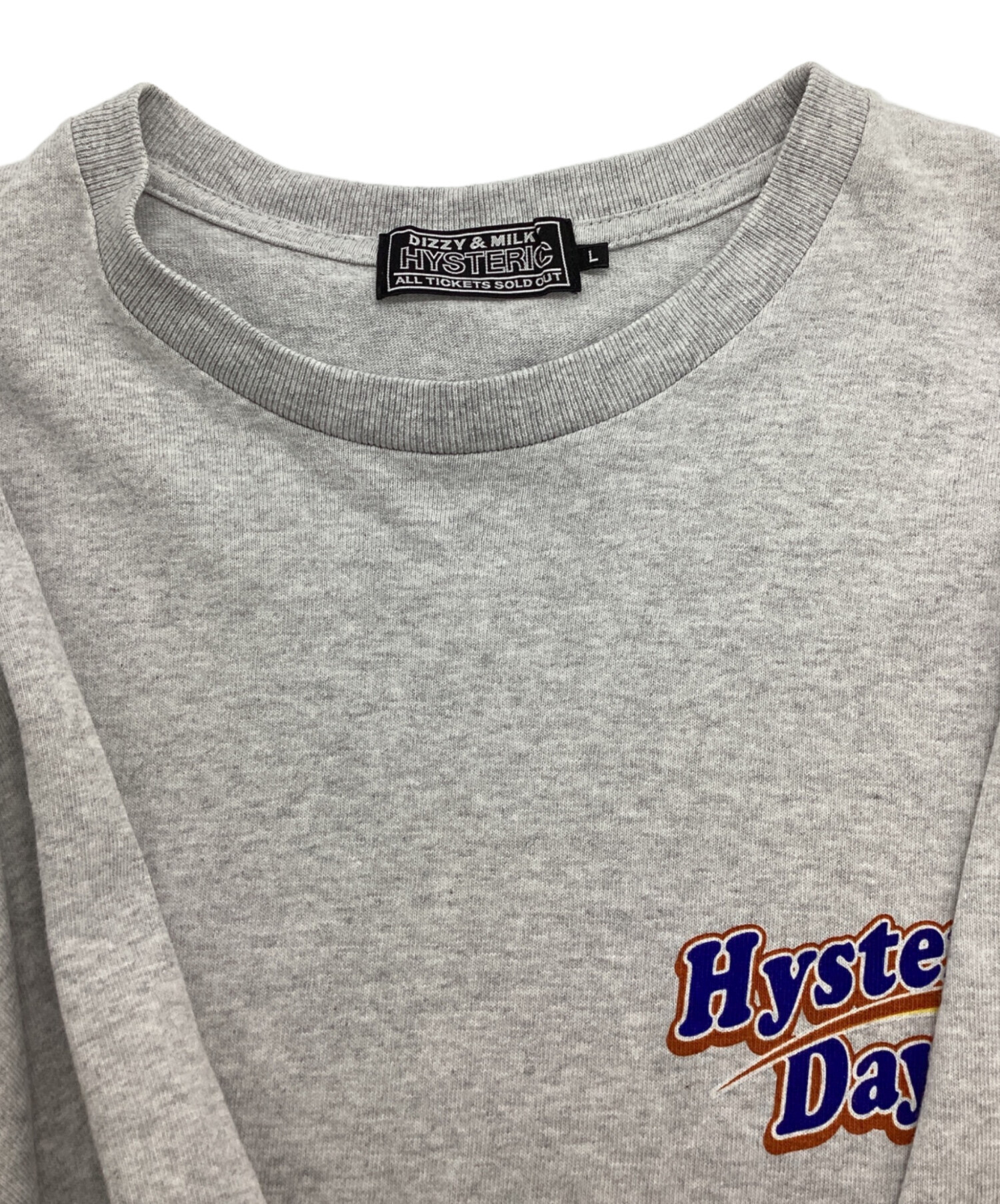 希少✨ HYSTERIC GLAMOUR Tシャツ 半袖 グレー Y2K 中古・古着通販】Hysteric Glamour (ヒステリックグラマー) HYSTERIC