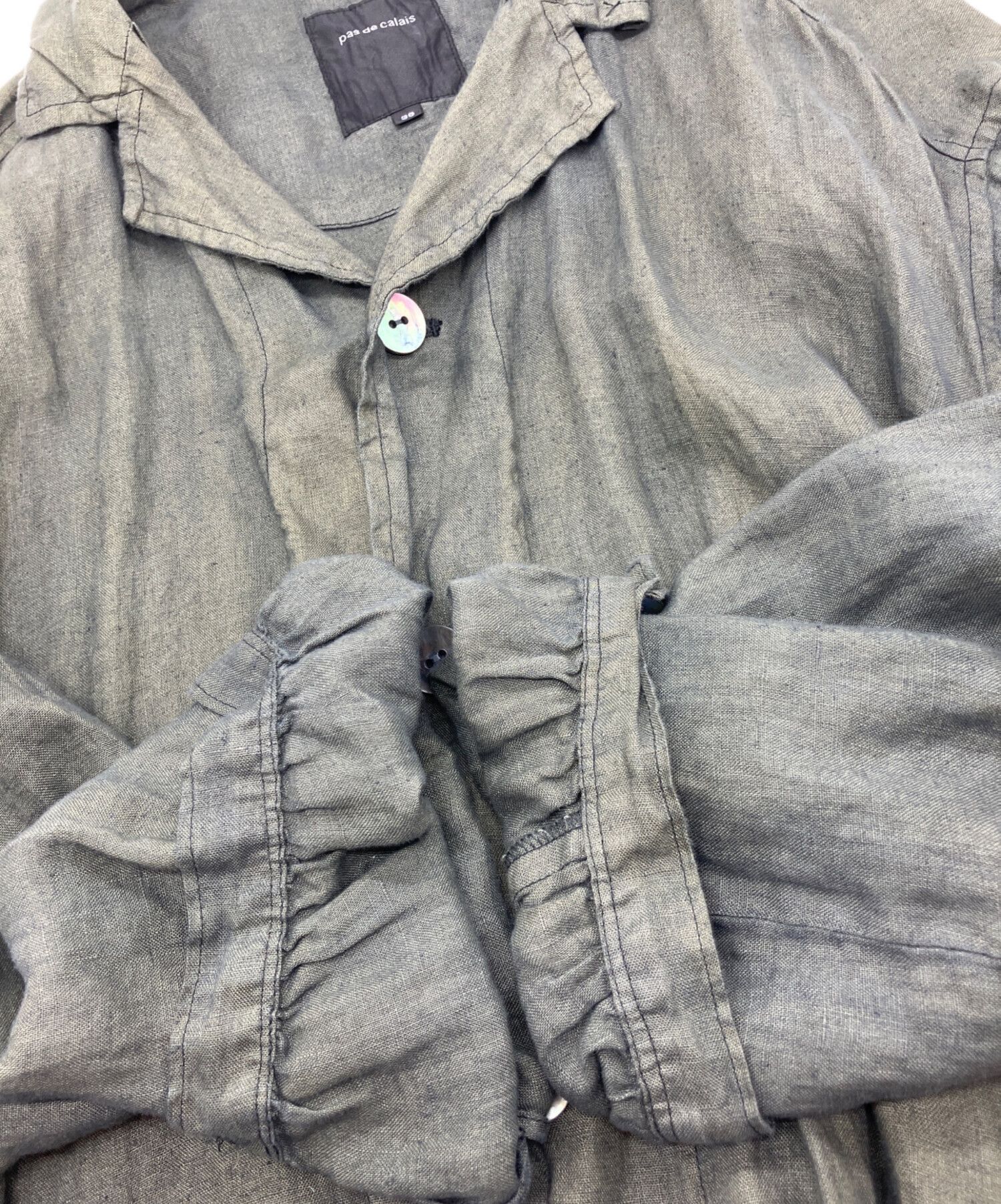 中古・古着通販】pas de calais (パドカレ) シャツジャケット カーキ
