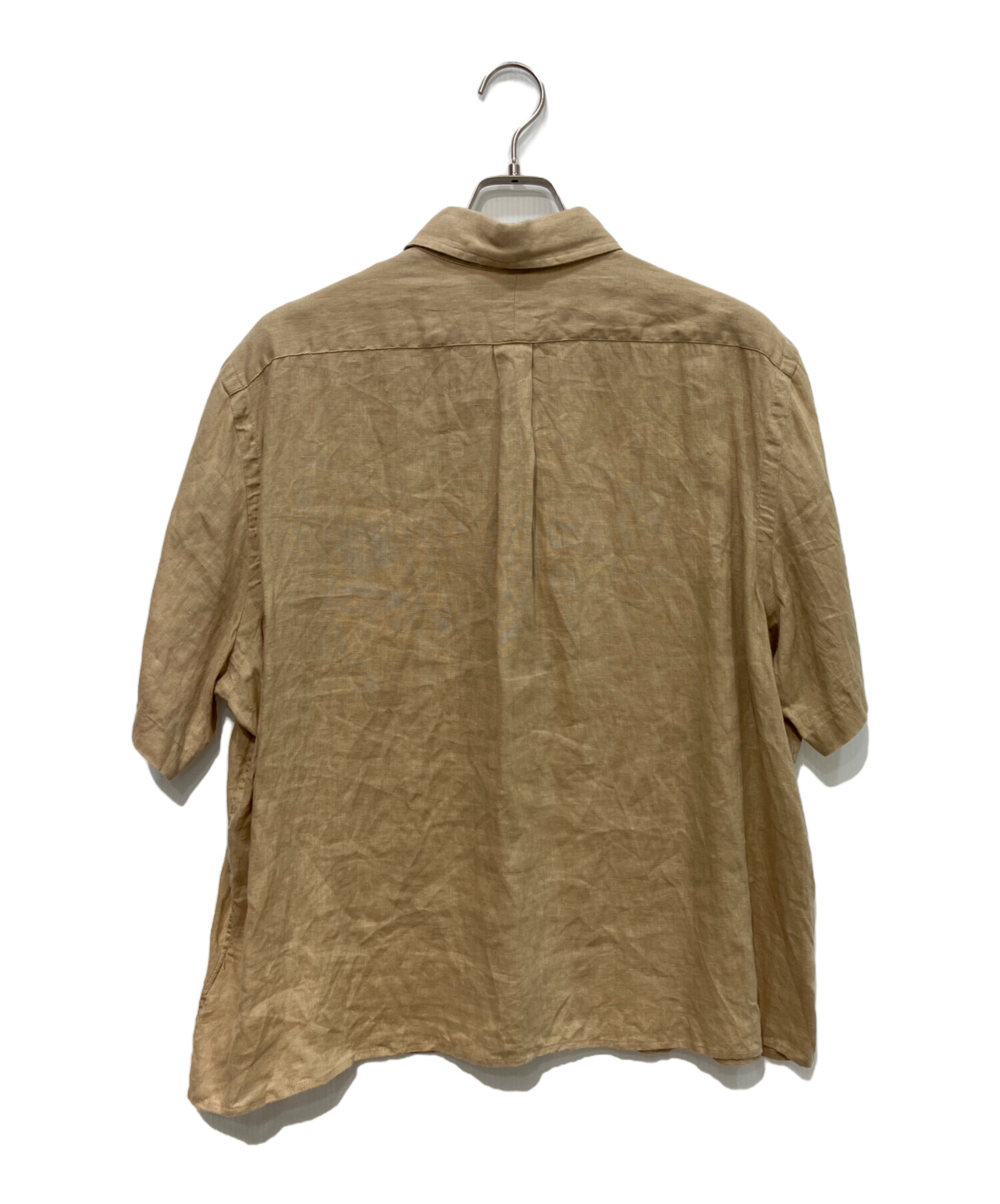 RALPH LAUREN ラルフローレン ボタンダウン シルクリネンシャツ ベージュ(メンズ L)中古 古着 Y5497 中古・古着通販】RALPH LAUREN (ラルフローレン) ボタンダウンシャツ