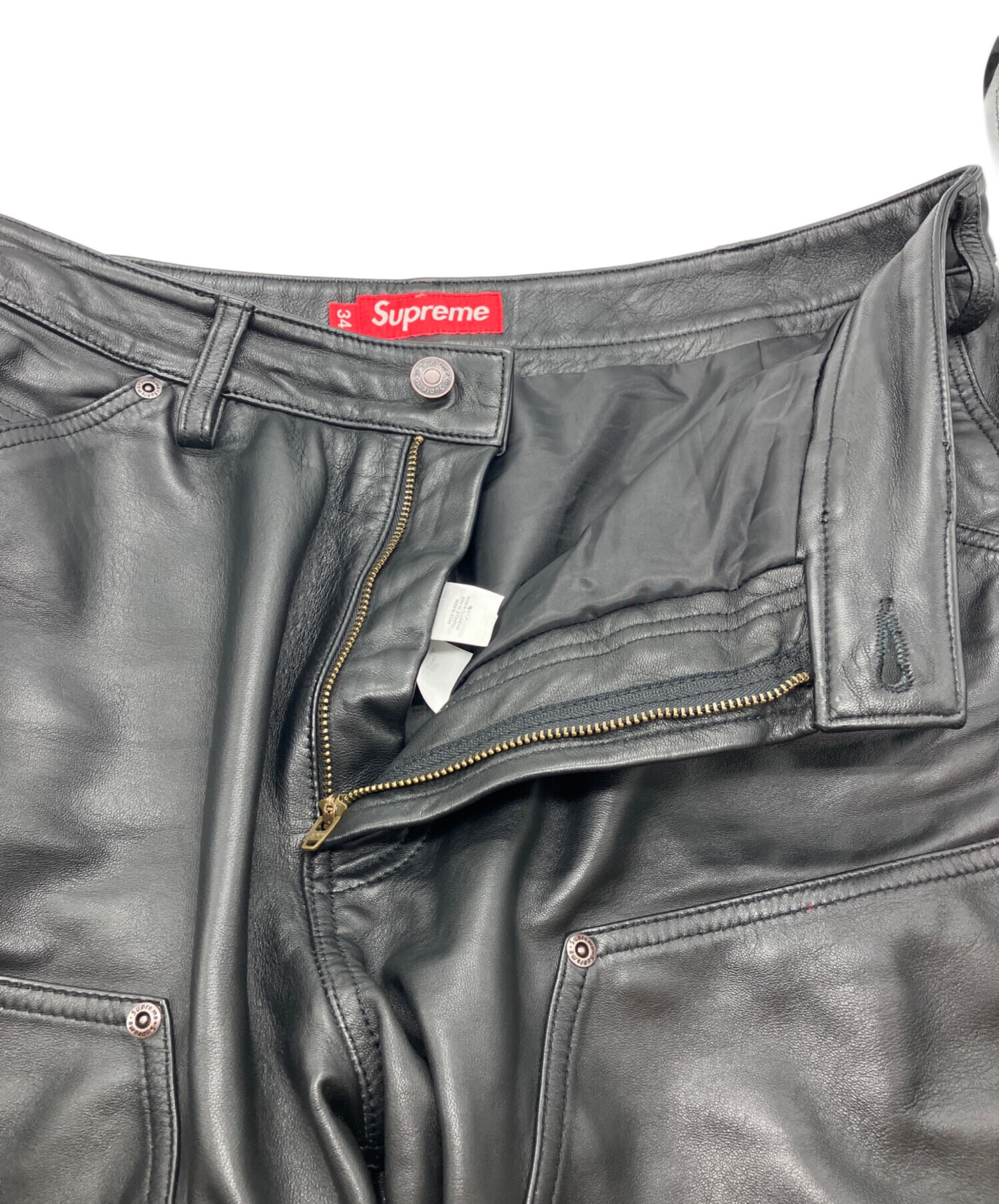 中古・古着通販】SUPREME (シュプリーム) Leather Double Knee Painter