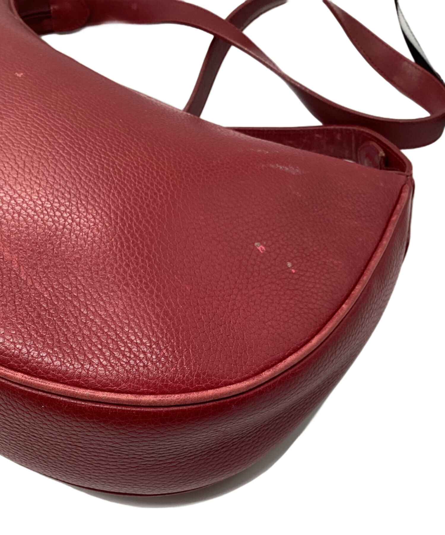 中古・古着通販】GUCCI (グッチ) ハーフムーンバッグ OLD GUCCI レッド