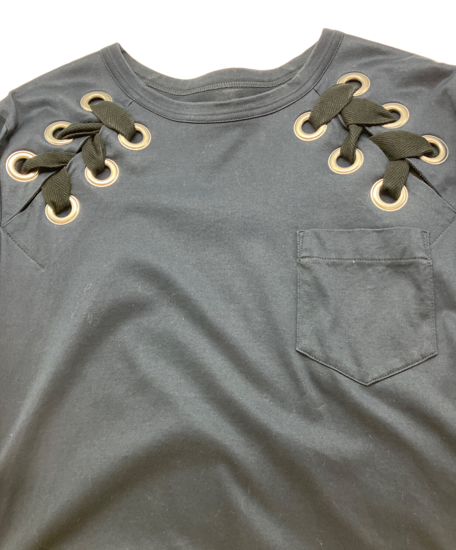 中古・古着通販】sacai (サカイ) レースアップカットソーワンピース 18