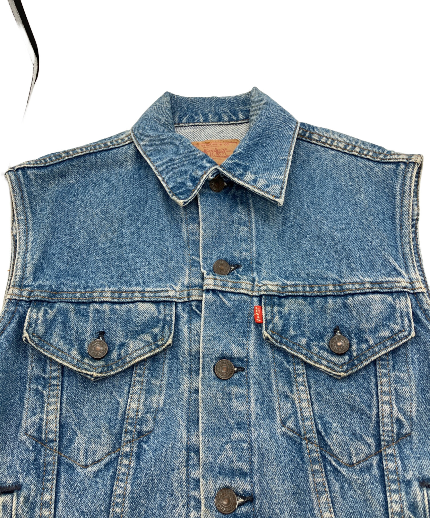 中古・古着通販】LEVI'S (リーバイス) デニムベスト ボタン裏527 USA製