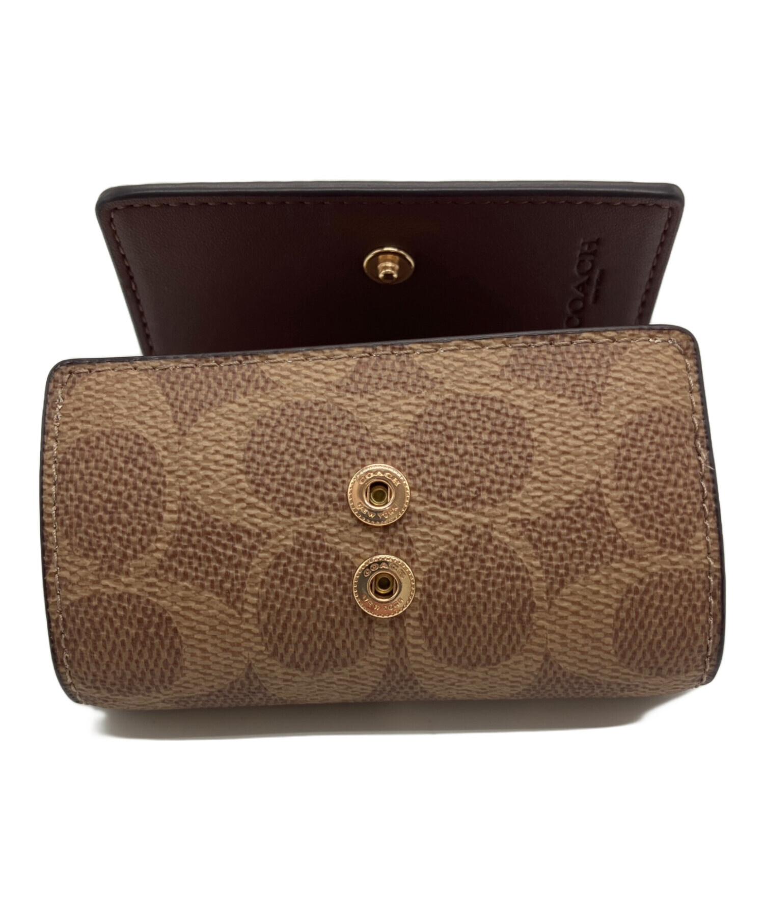 中古・古着通販】COACH (コーチ) キーケース シグネチャー ブラウン