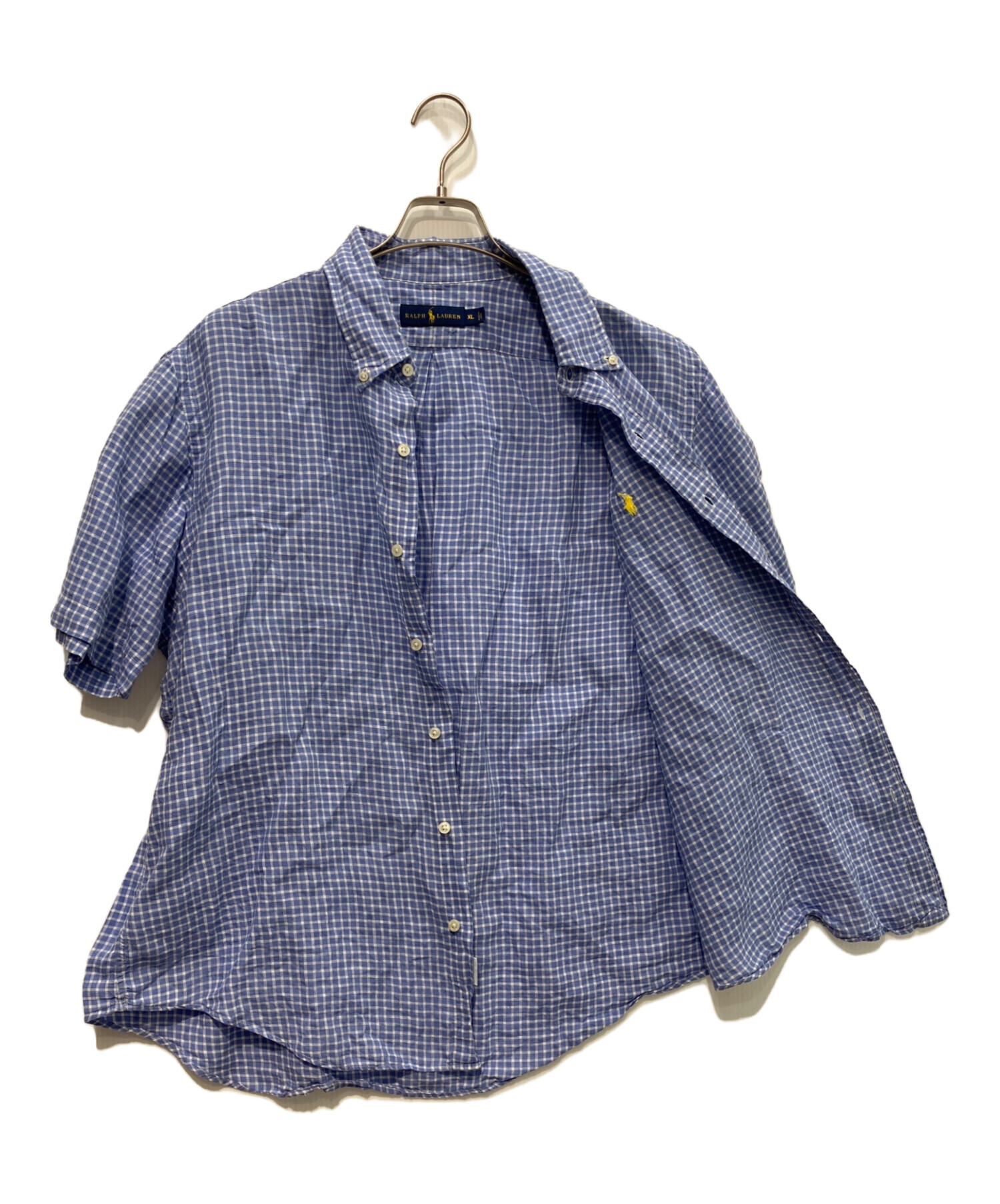 中古・古着通販】RALPH LAUREN (ラルフローレン) リネンチェックシャツ