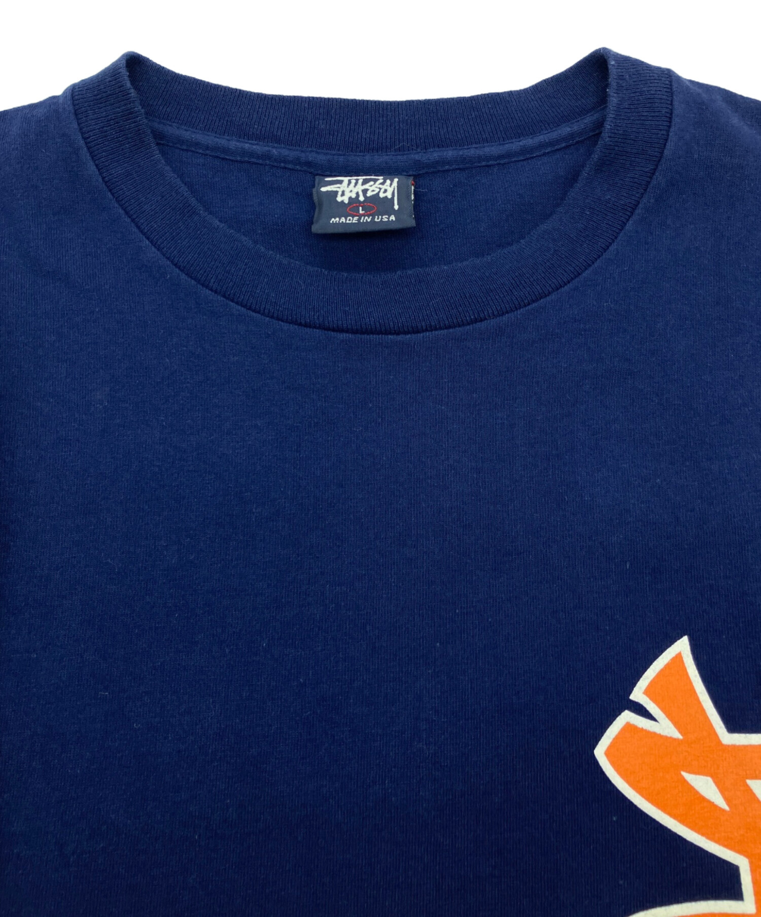 中古・古着通販】stussy (ステューシー) プリントTシャツ OLD USA製 紺