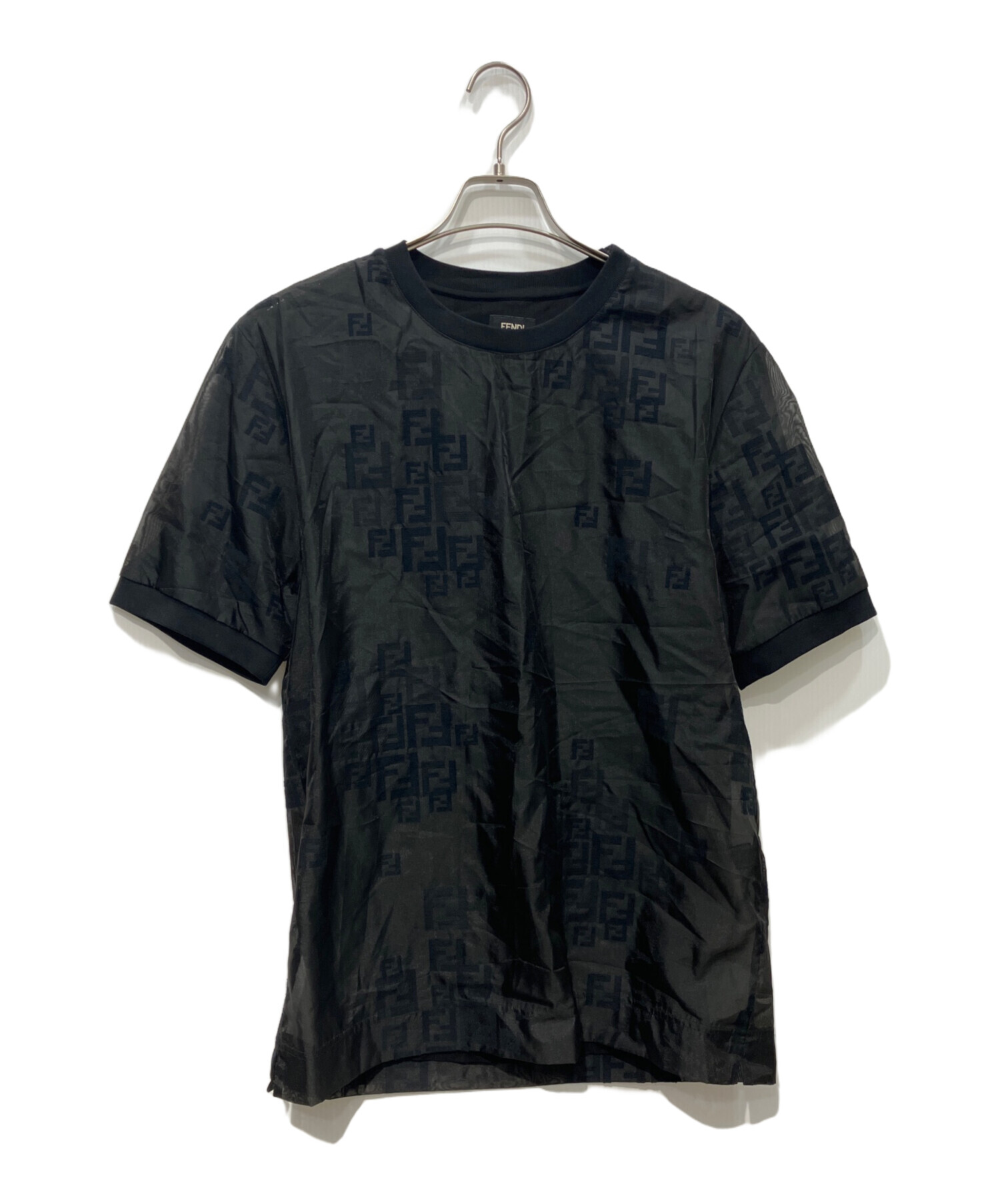 FENDI 今期購入 Tシャツ ブラック/ズッカ柄 サイズM トップス FENDI
