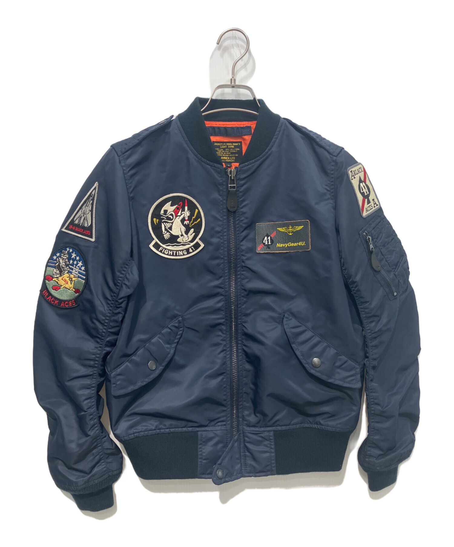 中古・古着通販】AVIREX (アヴィレックス) L-2B BLACK ACES ネイビー