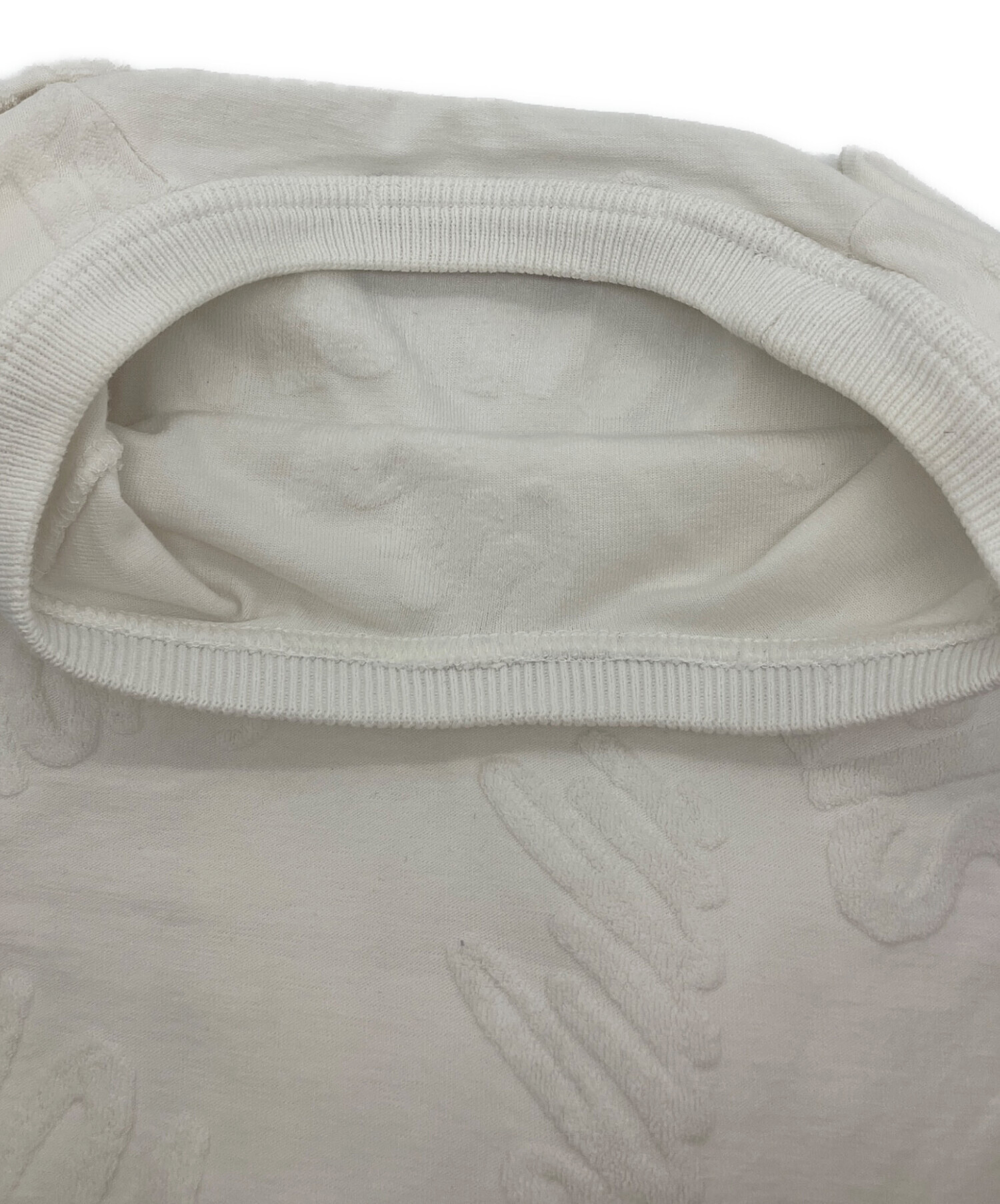 Louis Vuitton Tシャツ ホワイト　L中古　正規品 中古・古着通販】LOUIS VUITTON (ルイ ヴィトン) パイルジャガードT