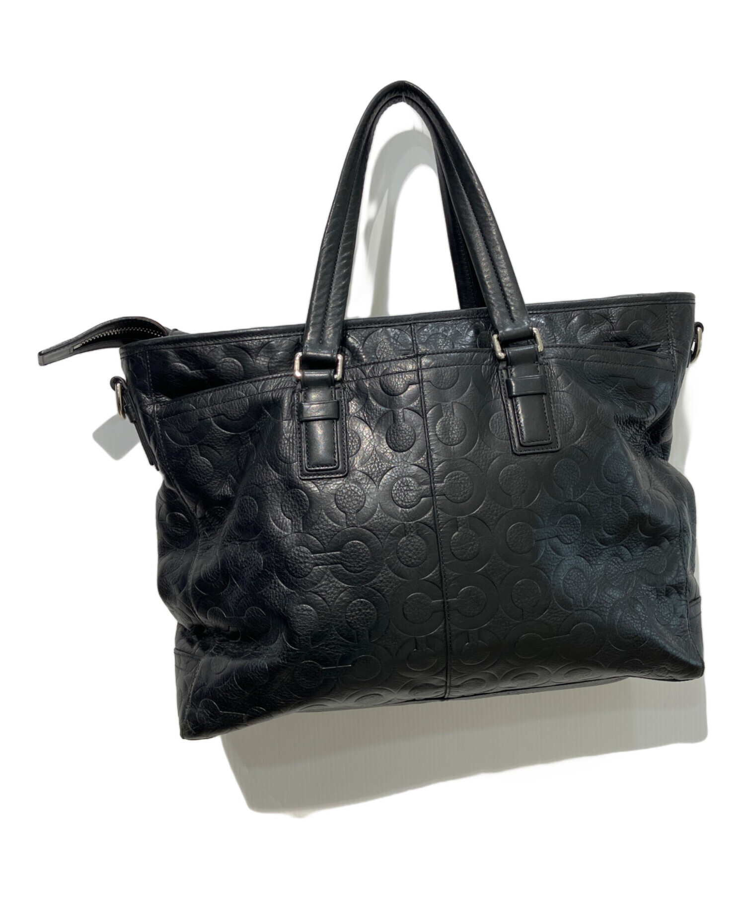 中古・古着通販】COACH (コーチ) Op Art Leather Business Tote