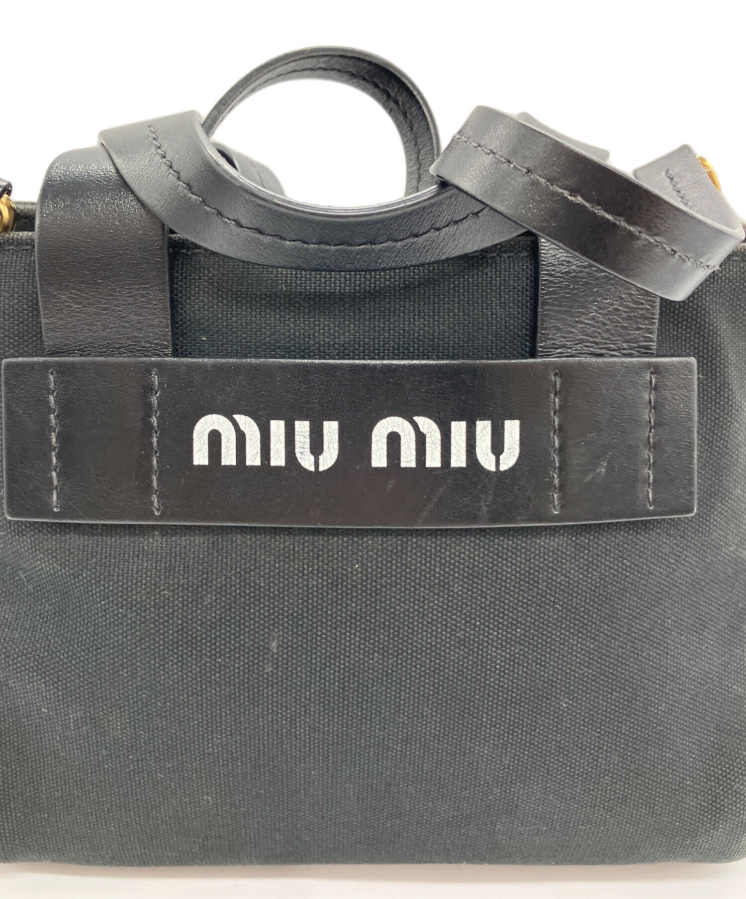 中古・古着通販】MIU MIU (ミュウミュウ) カナパ 2WAYバッグ ブラック