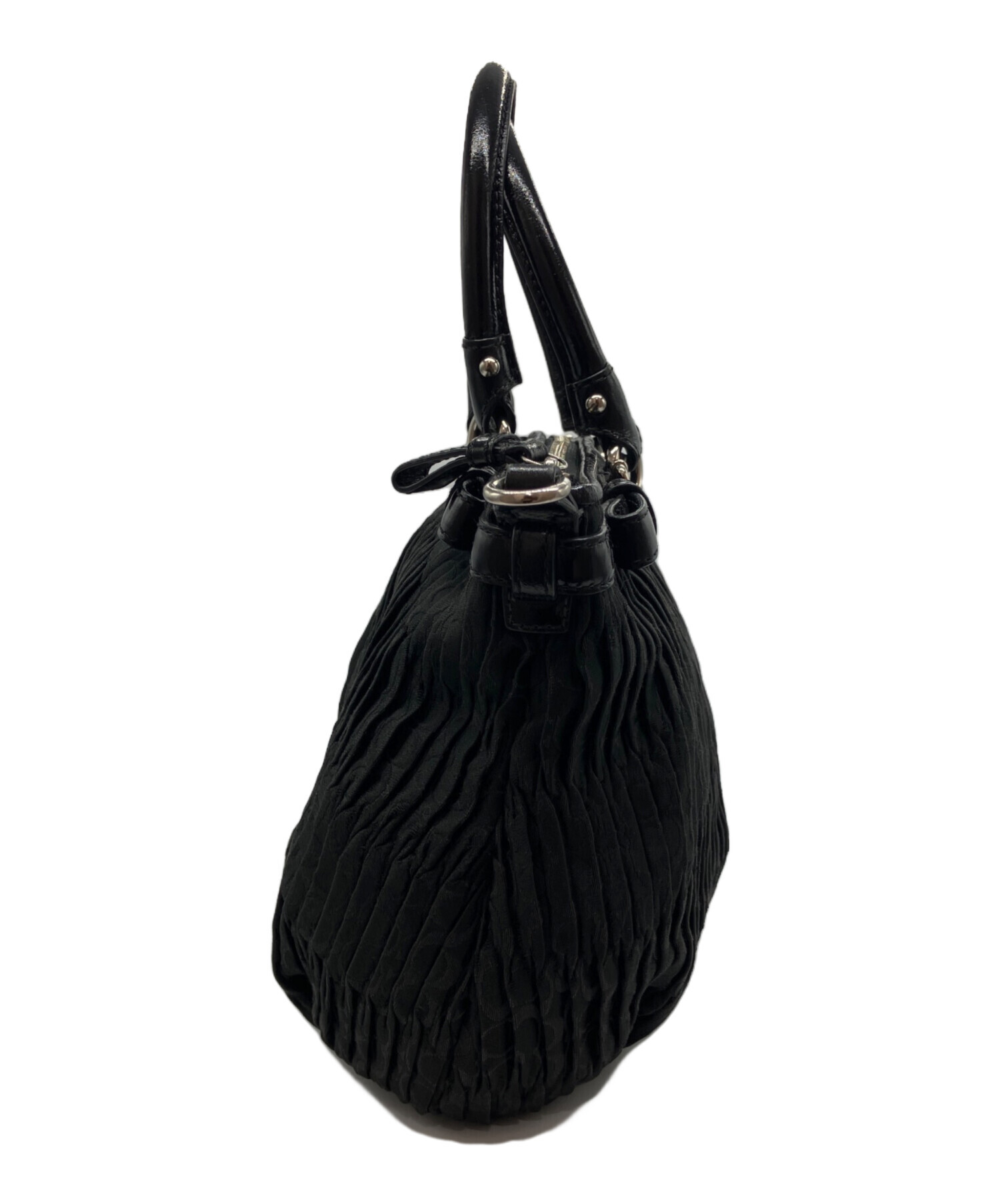 COACH コーチ パテント マディソン 2way バッグ 黒y2k 00s 中古・古着通販】COACH (コーチ) マディソン ギャザード 2wayバッグ
