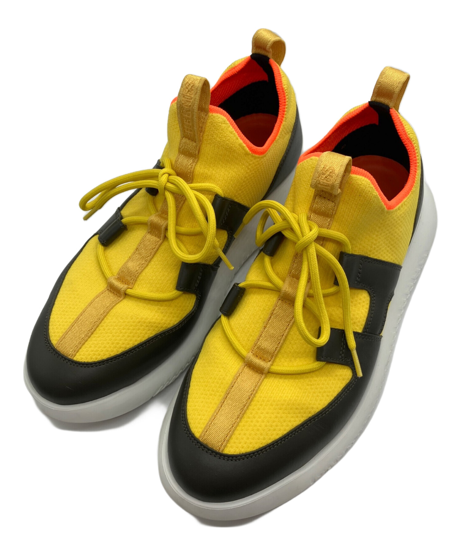 美品 HERMES エルメス ツートンカラー レザー ローカットスニーカー 中古・古着通販】HERMES (エルメス) DUELローカットスニーカー