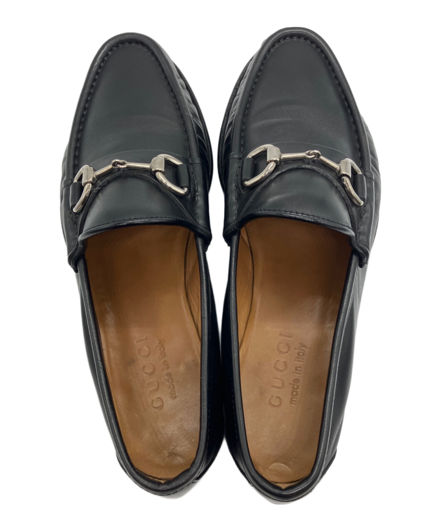 中古・古着通販】GUCCI (グッチ) ホースビットローファー ブラック