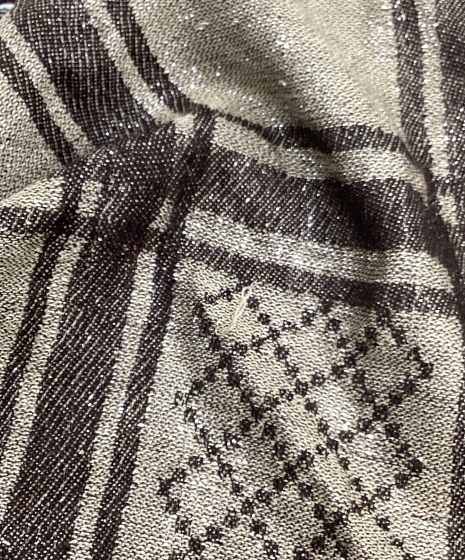 中古・古着通販】GUCCI (グッチ) GG大判ストール ブラウン｜ブランド