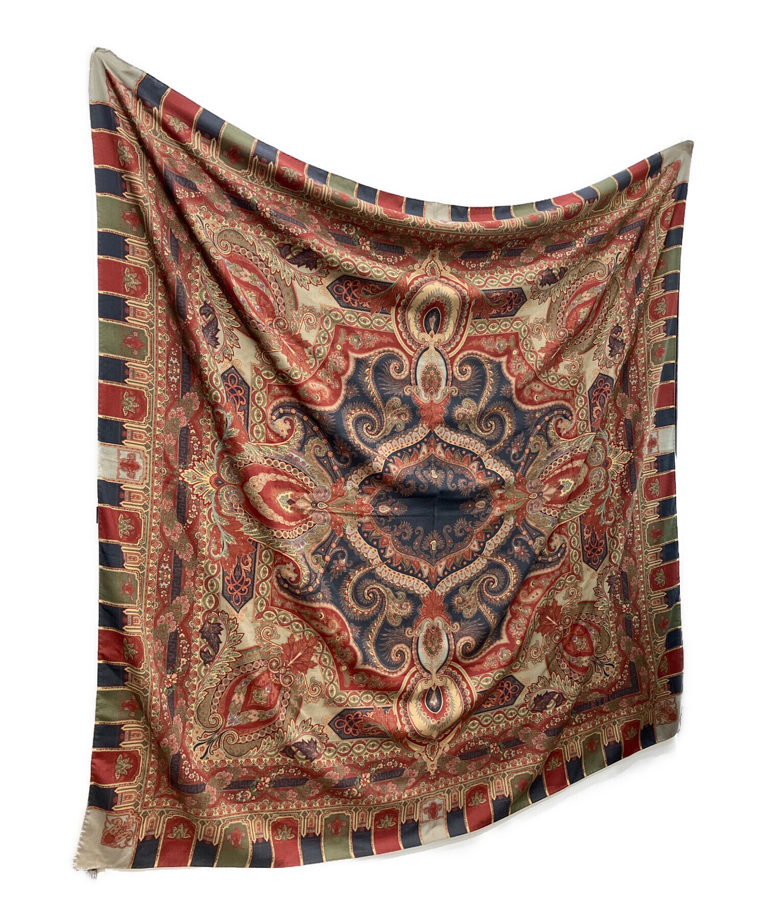 中古・古着通販】ETRO (エトロ) 大判ストール レッド｜ブランド・古着