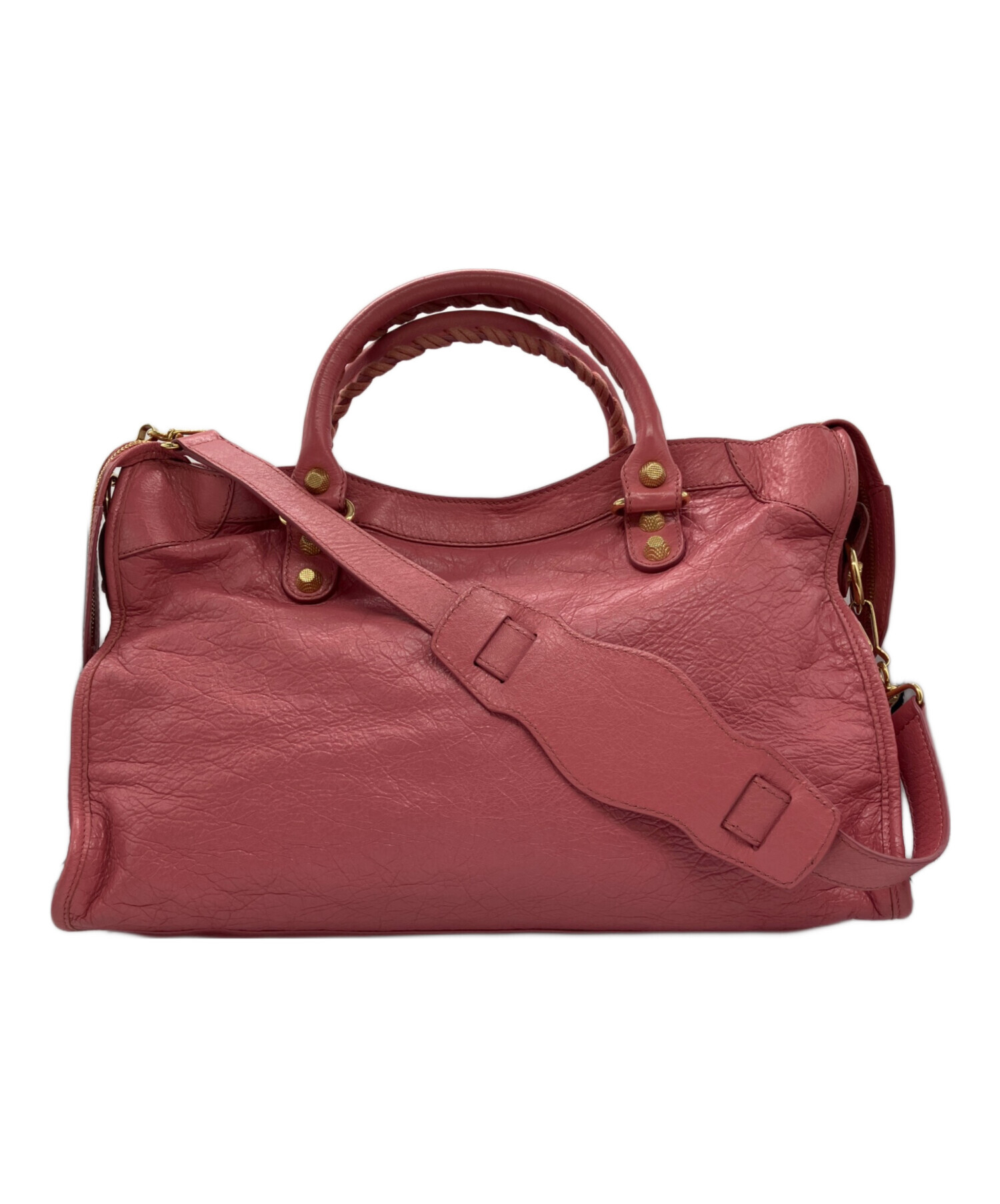 中古・古着通販】BALENCIAGA (バレンシアガ) GIANT CITY BAG ピンク 中古・古着通販】BALENCIAGA (バレンシアガ) GIANT CITY BAG ピンク