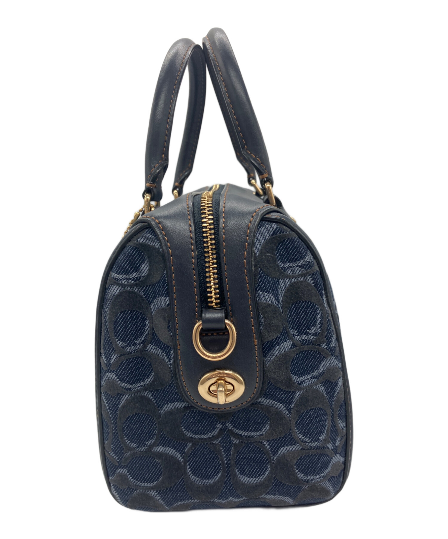 中古・古着通販】COACH (コーチ) シグネチャーミニボストンバッグ