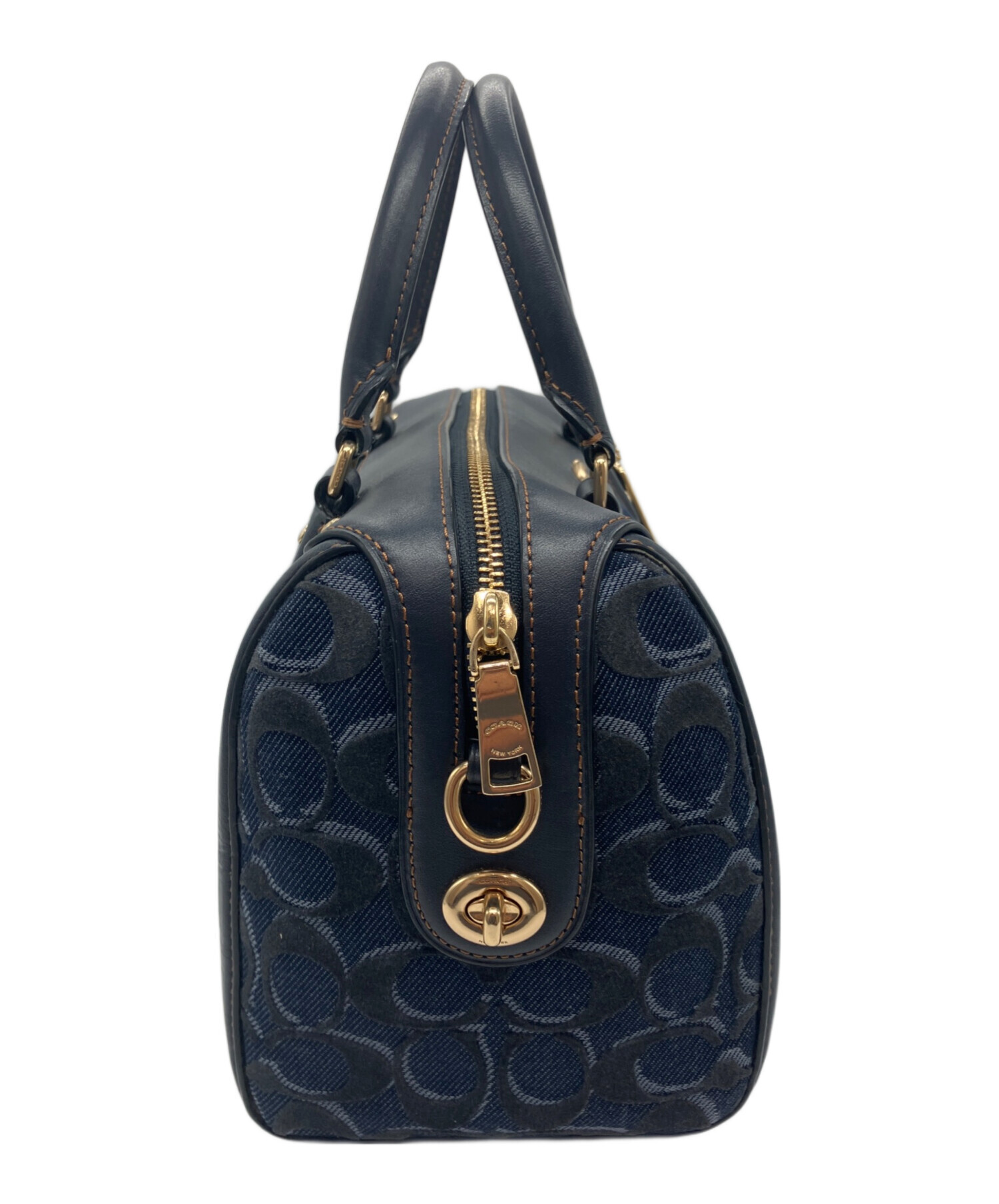 中古・古着通販】COACH (コーチ) シグネチャーミニボストンバッグ