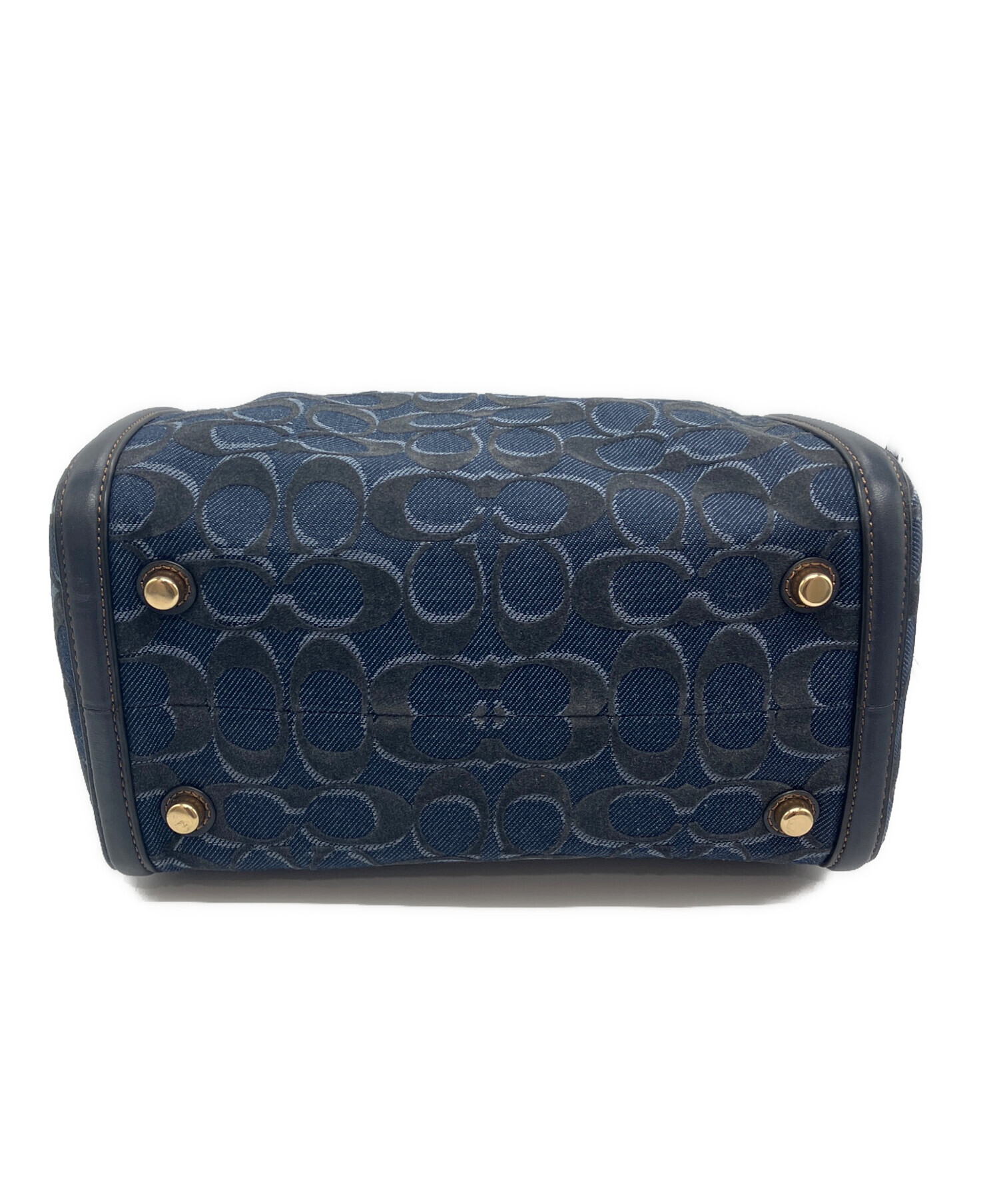 COACH コーチバッグ　 ミニボストンバッグ シグネチャー 中古・古着通販】COACH (コーチ) シグネチャーミニボストンバッグ